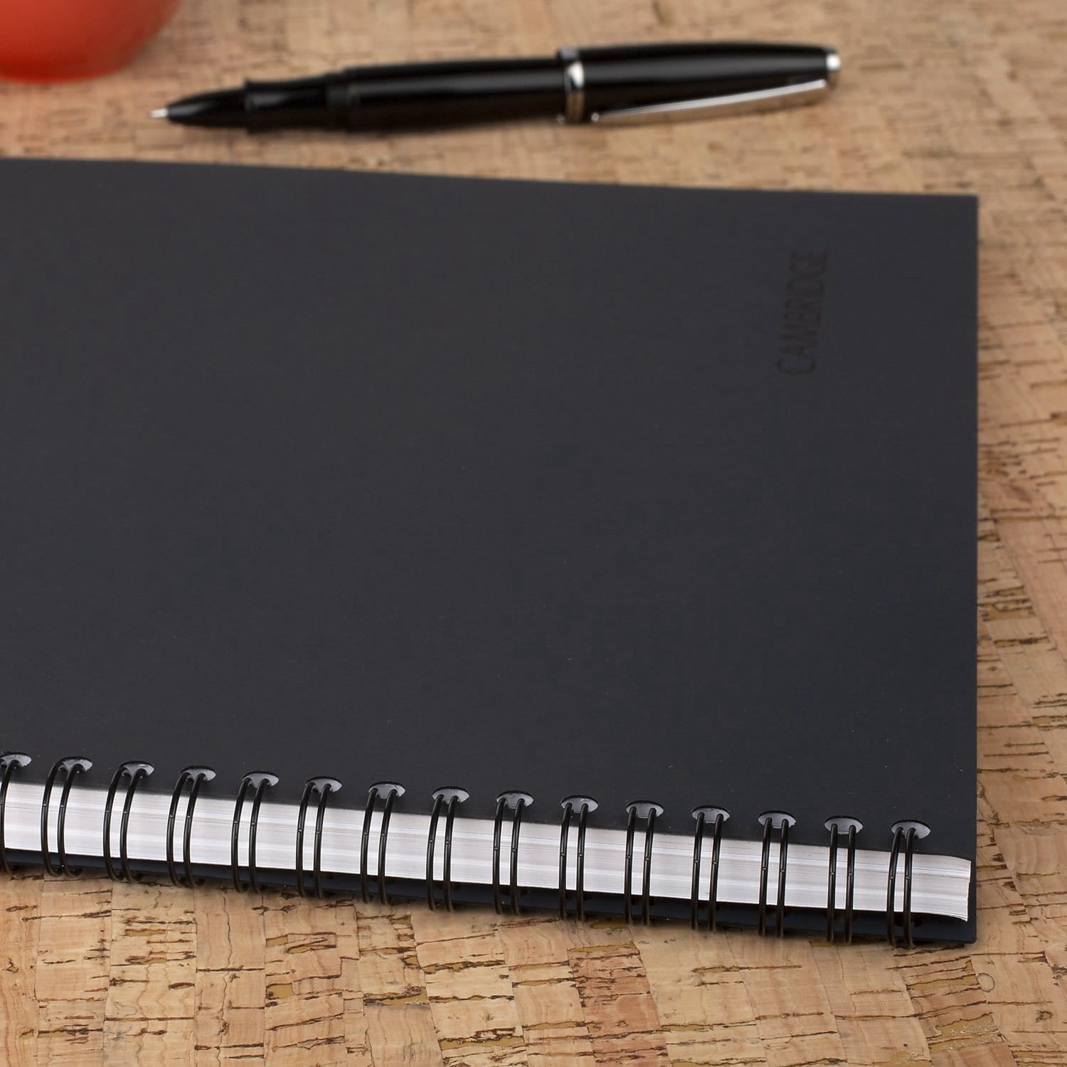 Mead Cambridge Limited Meeting Notebook, Professional Executive Journal with Perforated Pages (Black, 80 Sheets) 7jqa0