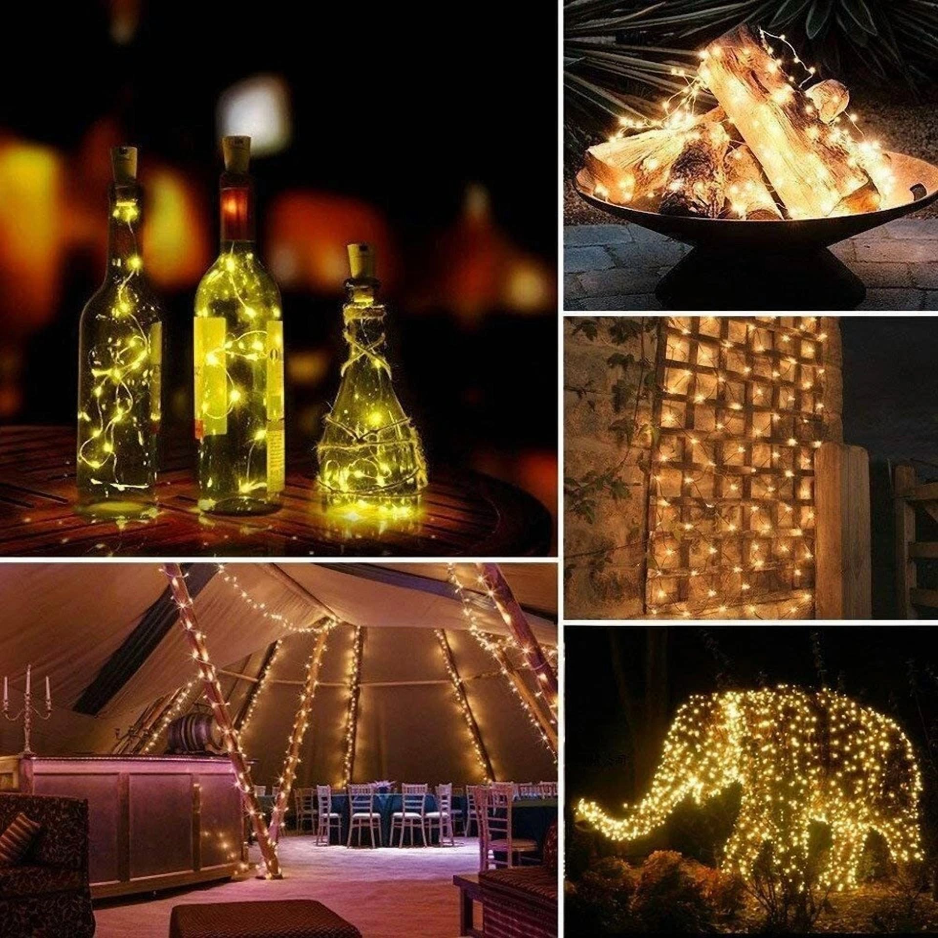 PURELY Lightsmax 100 LED String Lights Decorative Warm White Lighting for Wedding Garden Home (32.8 ft) qj6hr