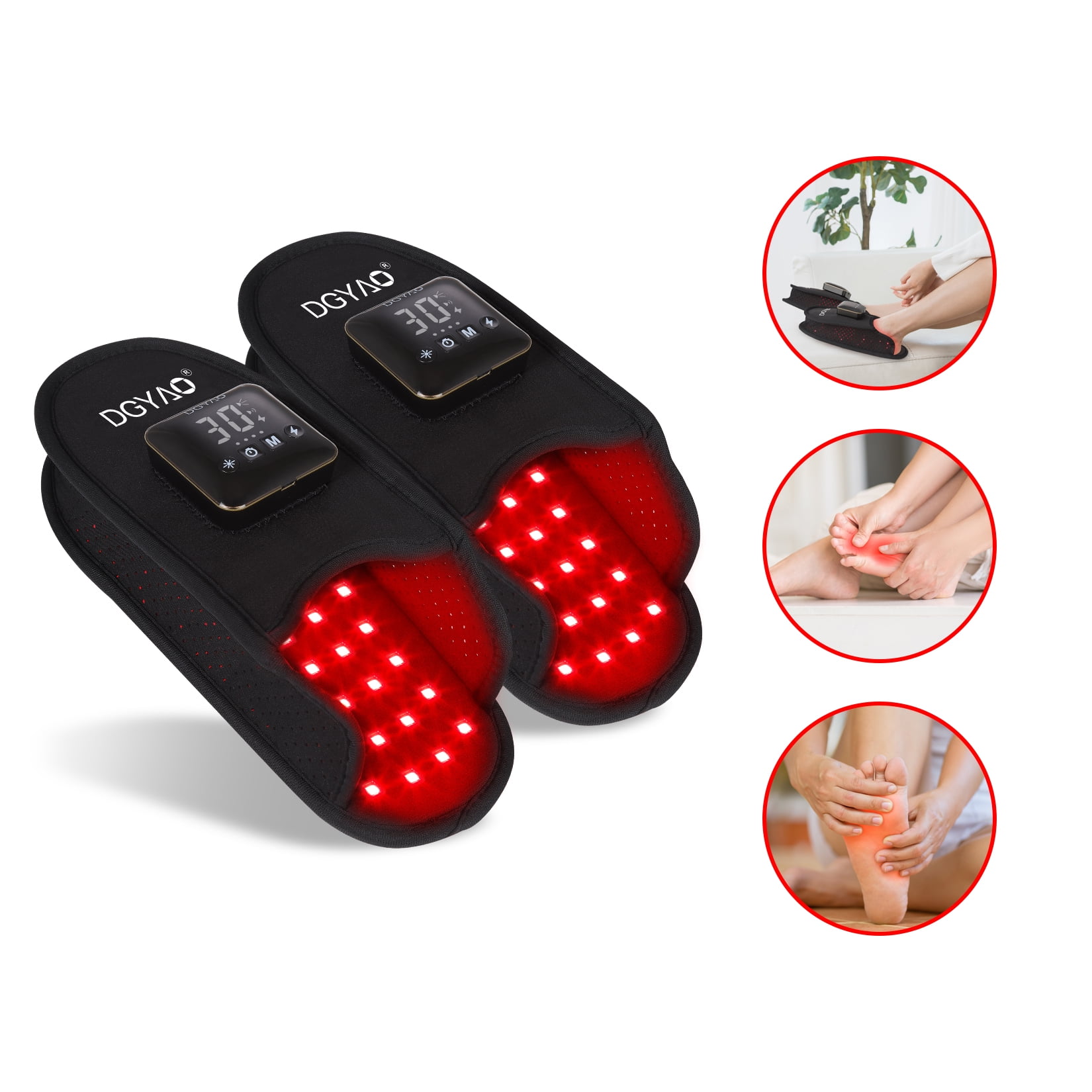 DGYAO Red Light and Infrared Therapy Device for Muscle Relaxation and Pain Relief (Red, 2-Pad Set) jipf4