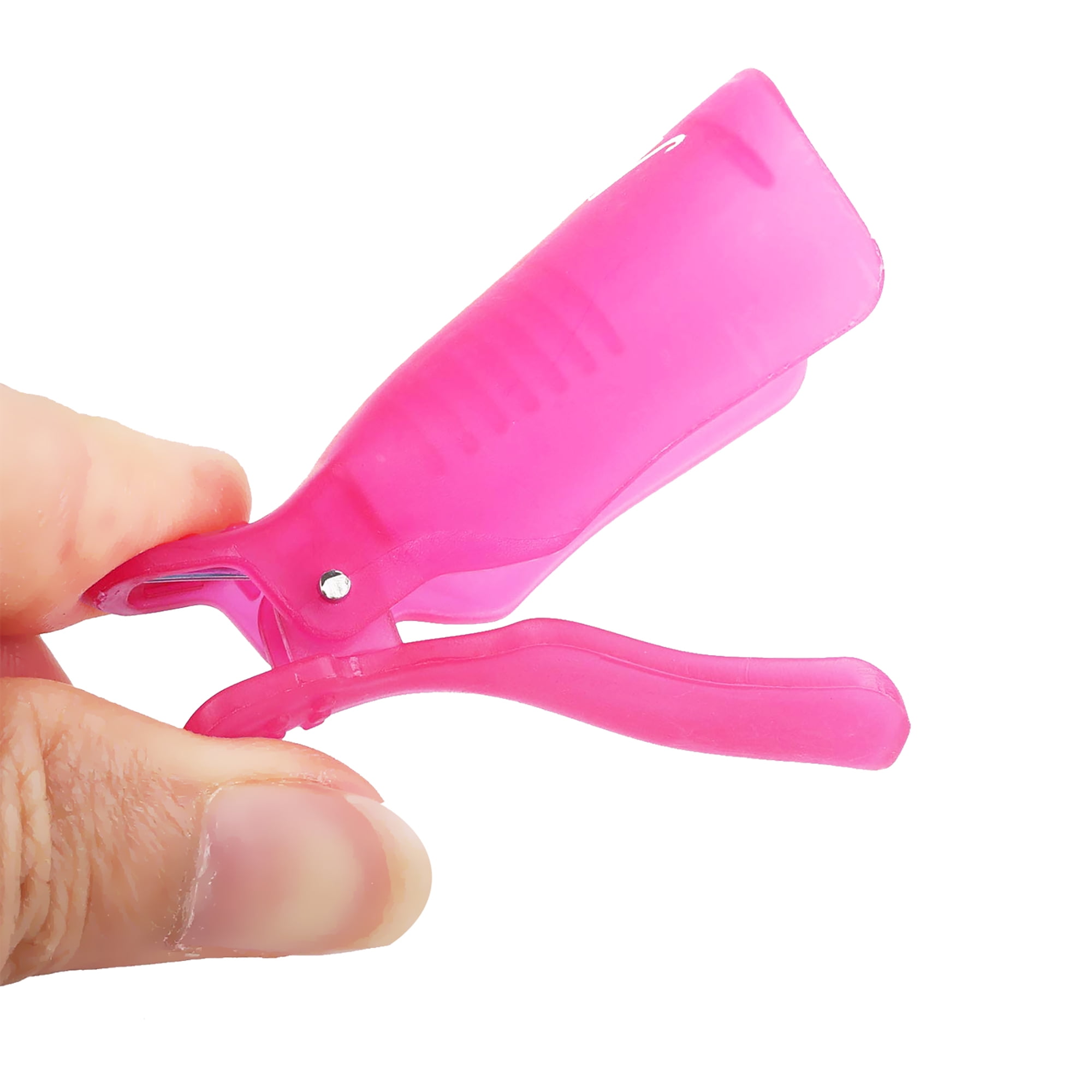 Pueen Reusable Nail Soaker Cap Clips for Gel Polish Removal (Pink, 20 Count) j2ktu