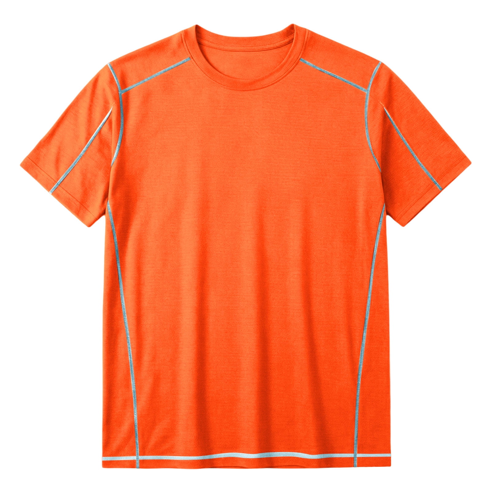 Hinvhai Men's Rash Guard Swim Shirt UPF 50+ Sun Protection Quick-Dry Athletic Top (Orange, M) ie1v5