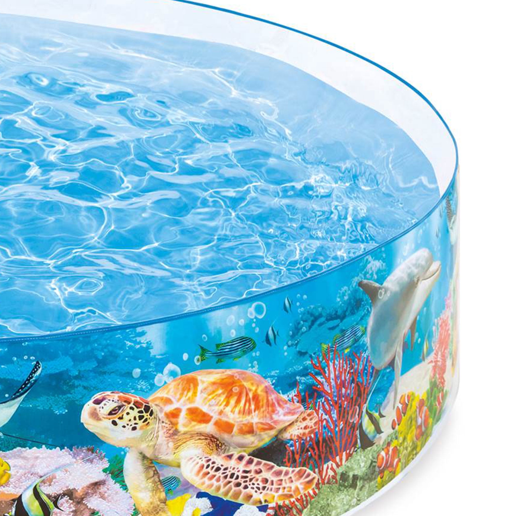 Intex Deep Sea Blue SnapSet Instant Kiddie Pool (Blue, 8 ft x 18 in) g1sjw