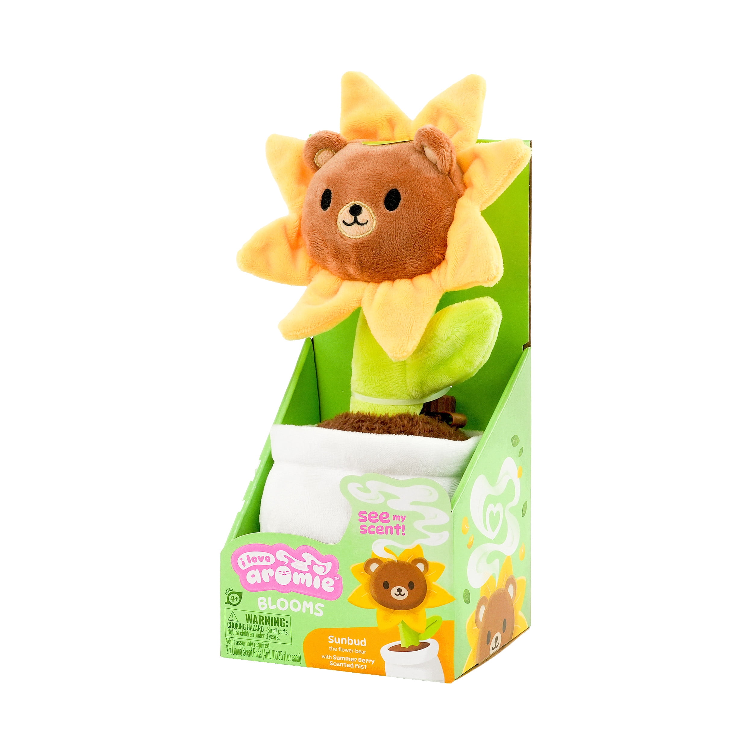ToyMonster i love aromie Sunbud Summer Berry Scented Flower Plush Toy with Visible Magic Mist (4.5 in W x 10.6 in H x 3.9 in D) sojtu