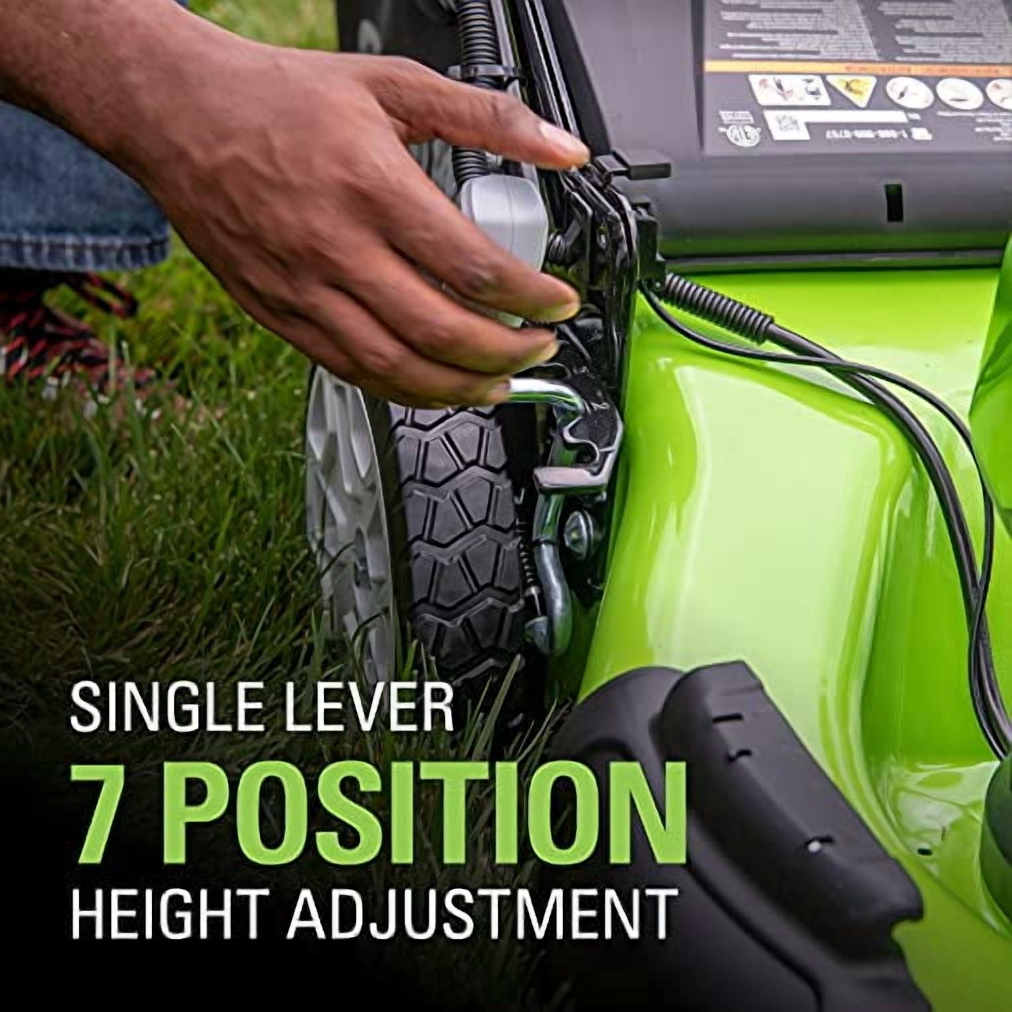 Greenworks 40V 21 in Brushless Self-Propelled Lawn Mower with 2 x 4Ah USB Batteries and Charger (21 in) 6lc8i