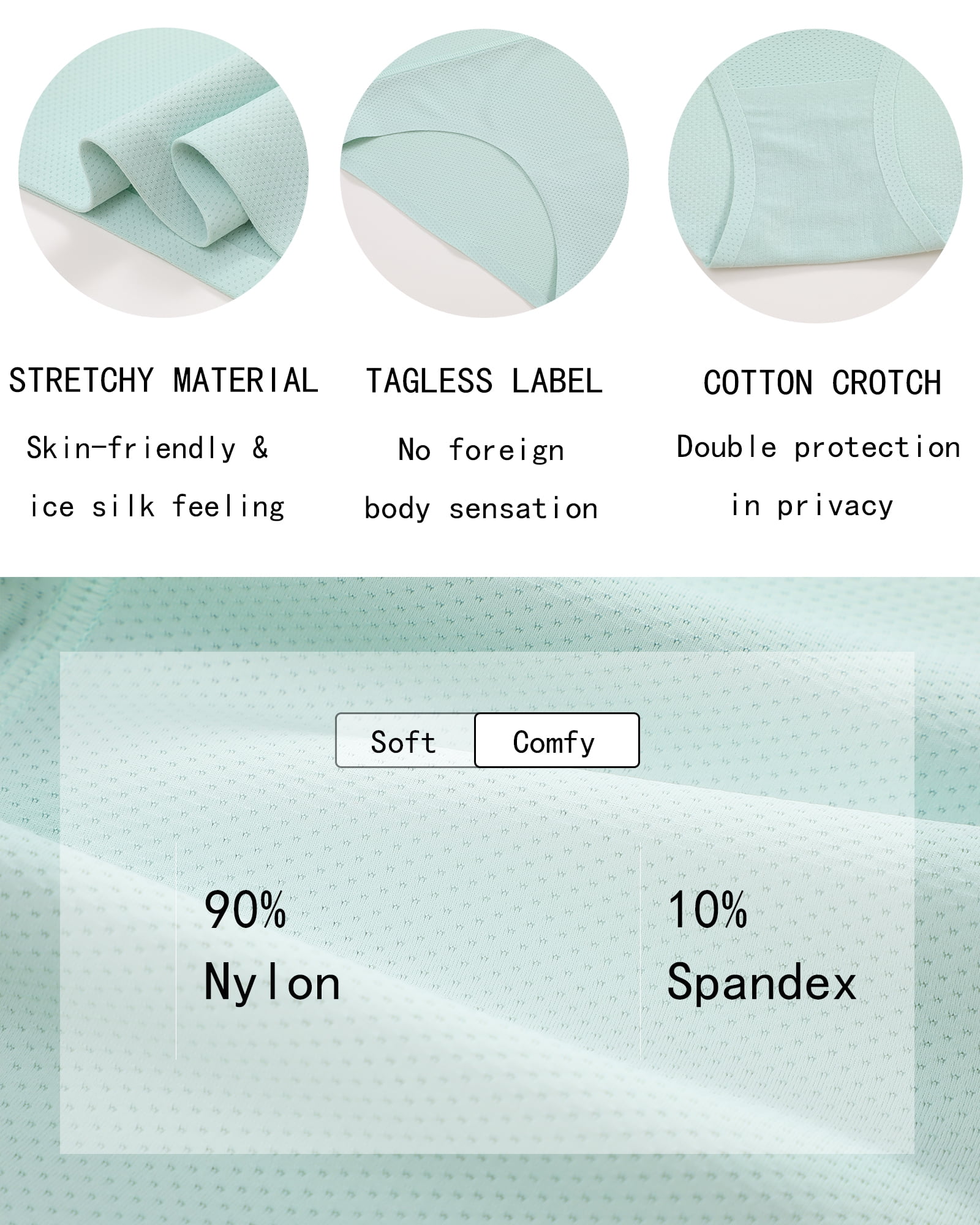 Finetoo High Waisted Tummy Control Shapewear Panties (5 Pack, S-XXL) ml7xt