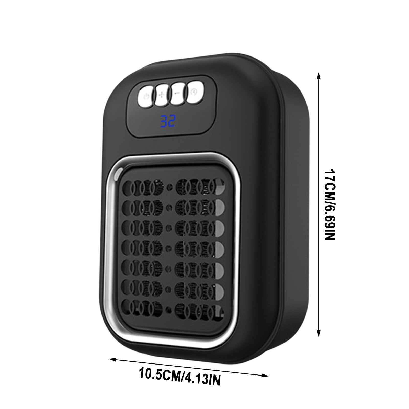 GBSELL 600W Mini Space Heater with Thermostat, Portable Electric Heater for Office and Bedroom (Black, 1 Unit) 4gqui