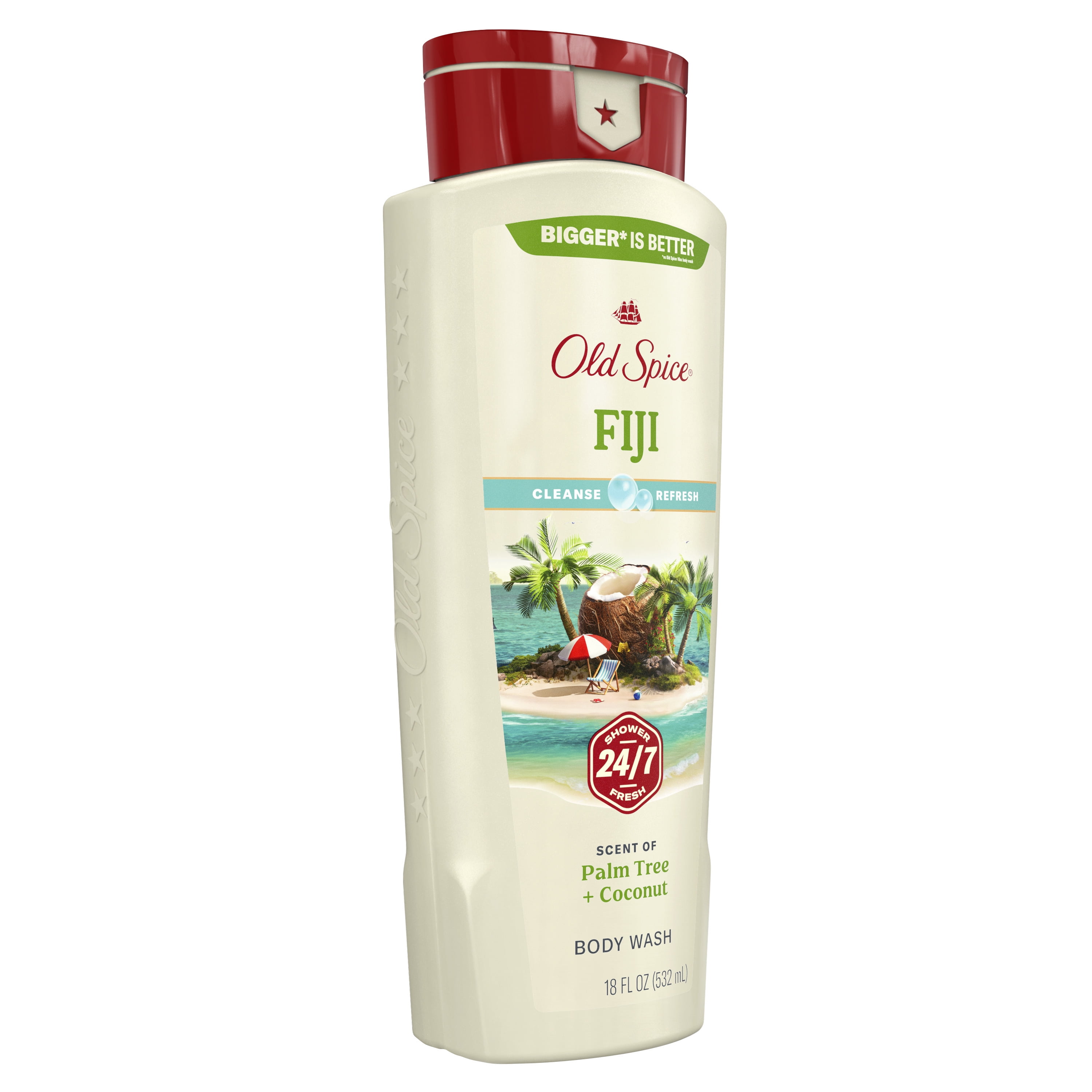 Old Spice Fiji Body Wash for Men, Long-Lasting Scent with Coconut and Lavender (18 fl oz) 3lxiv