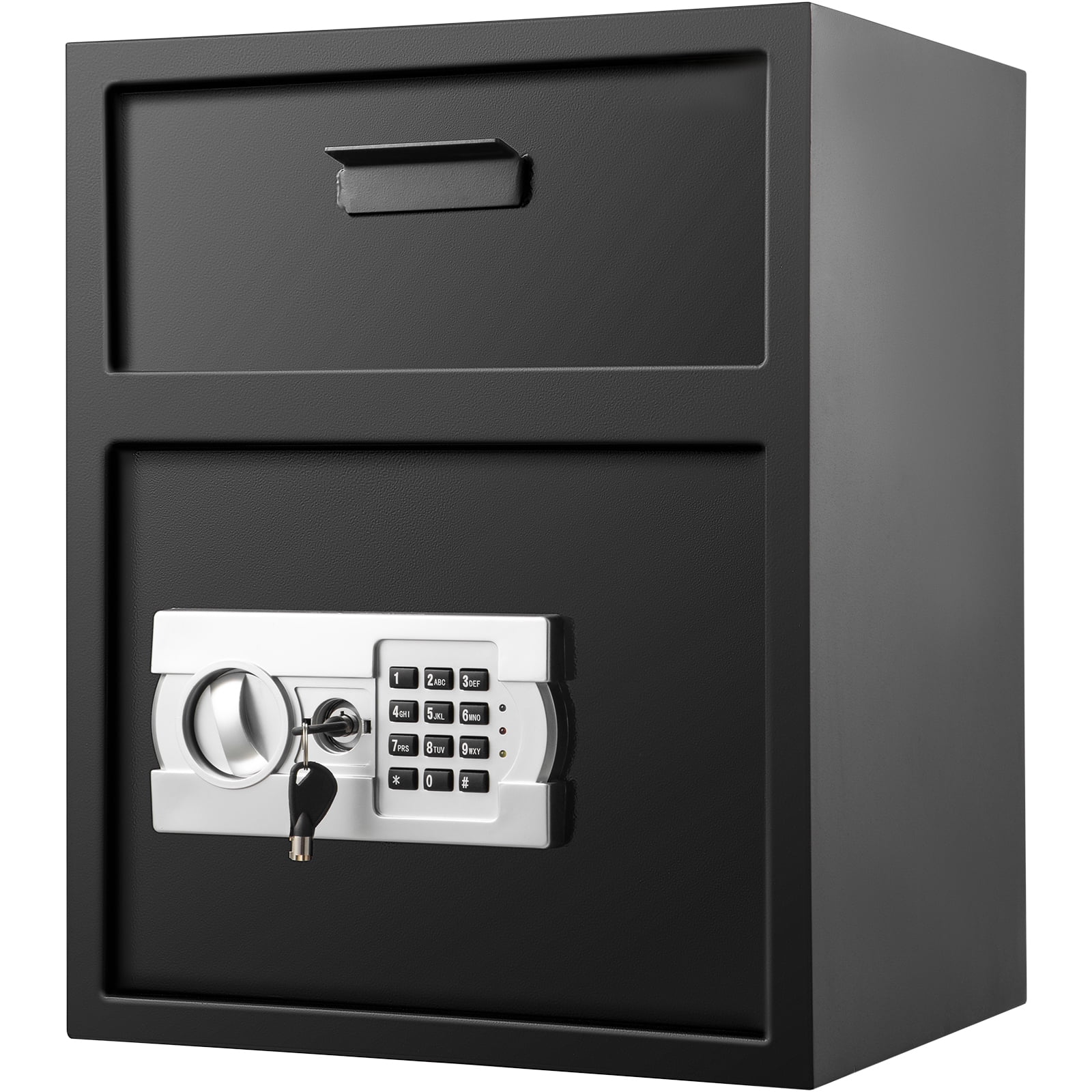 KFFKFF Digital Depository Safe with Drop Slot, Heavy-Duty Carbon Steel Security Box for Cash and Documents (Black, 1.7 Cubic ft) bbsnz