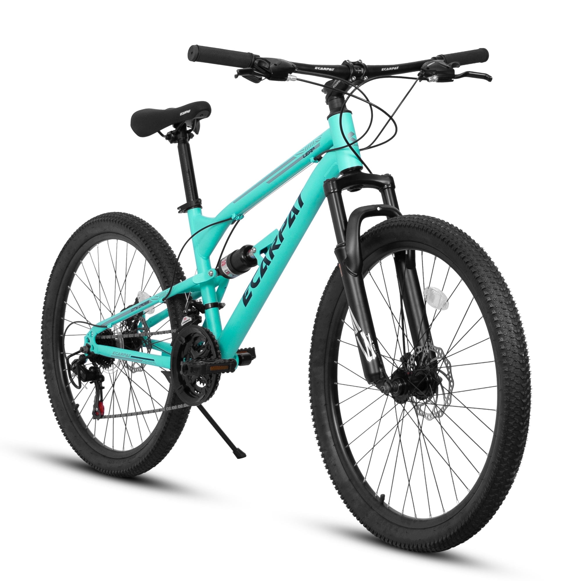 Abrihome 26-Inch Mountain Bike, 21-Speed Steel Frame with Dual Suspension (Blue, 26 in) qvhvm