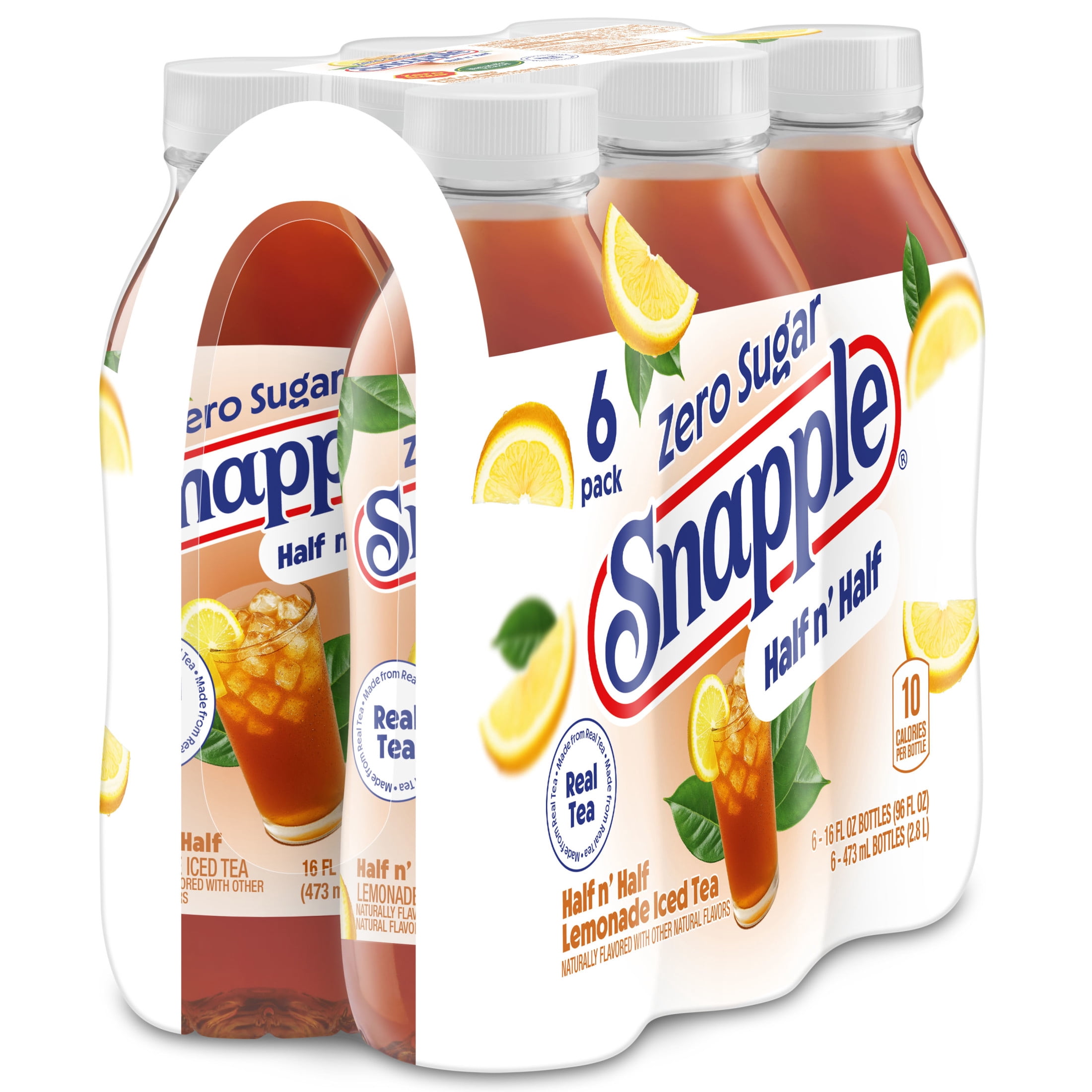 Snapple Zero Sugar Half 'n Half Lemonade Iced Tea (16 fl oz, 6 Pack) 4fyk2