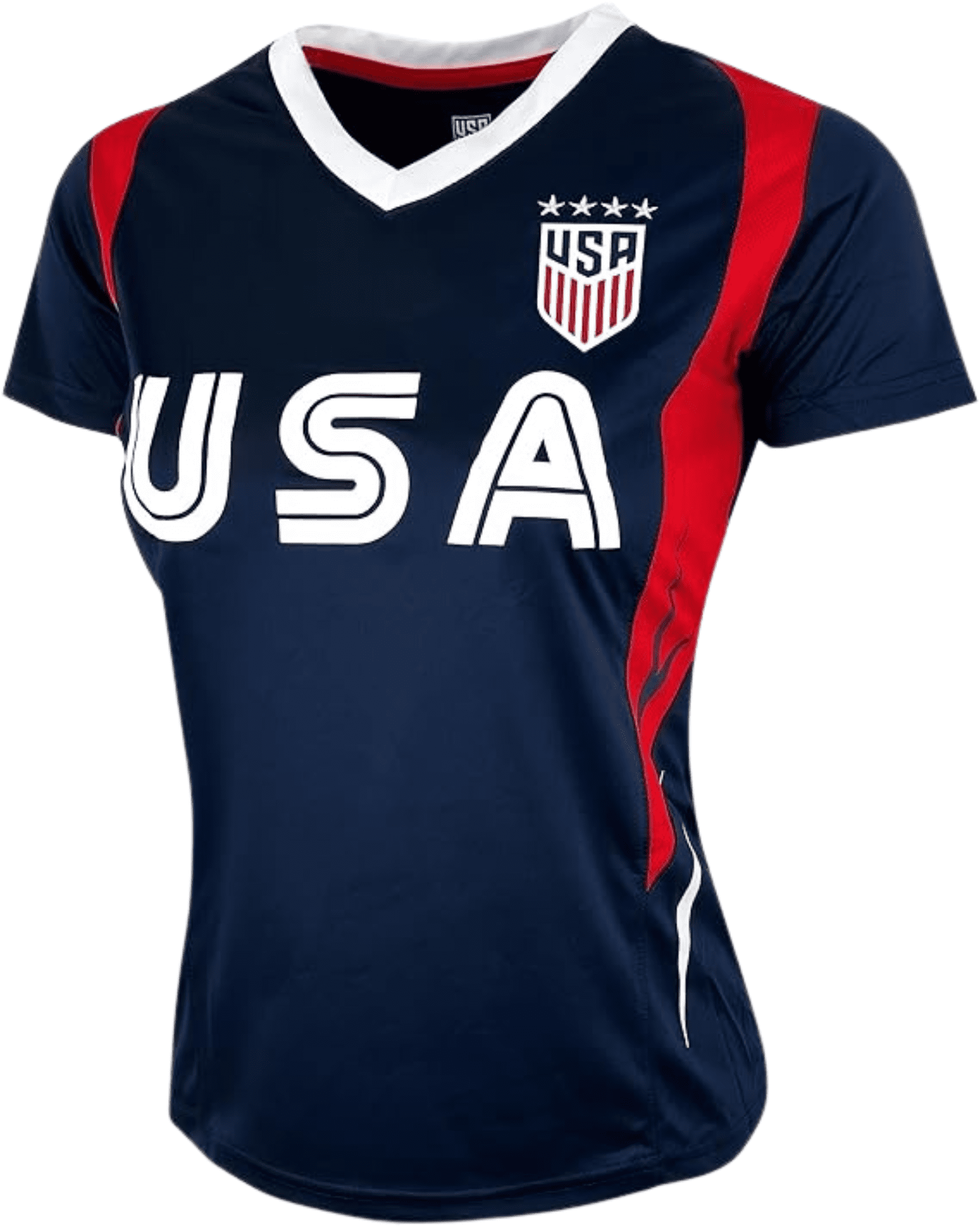 Icon Sports USWNT 4-Star Soccer Jersey (Navy, Youth Extra Small to Adult XL) owhqw