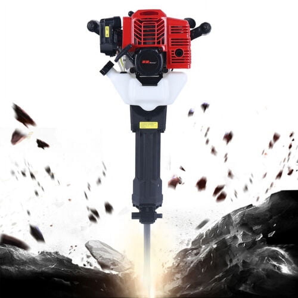Generic Gas Demolition Jack Hammer 1900W Concrete Breaker with Flat and Point Chisel Bits (1900W) 3ypu9