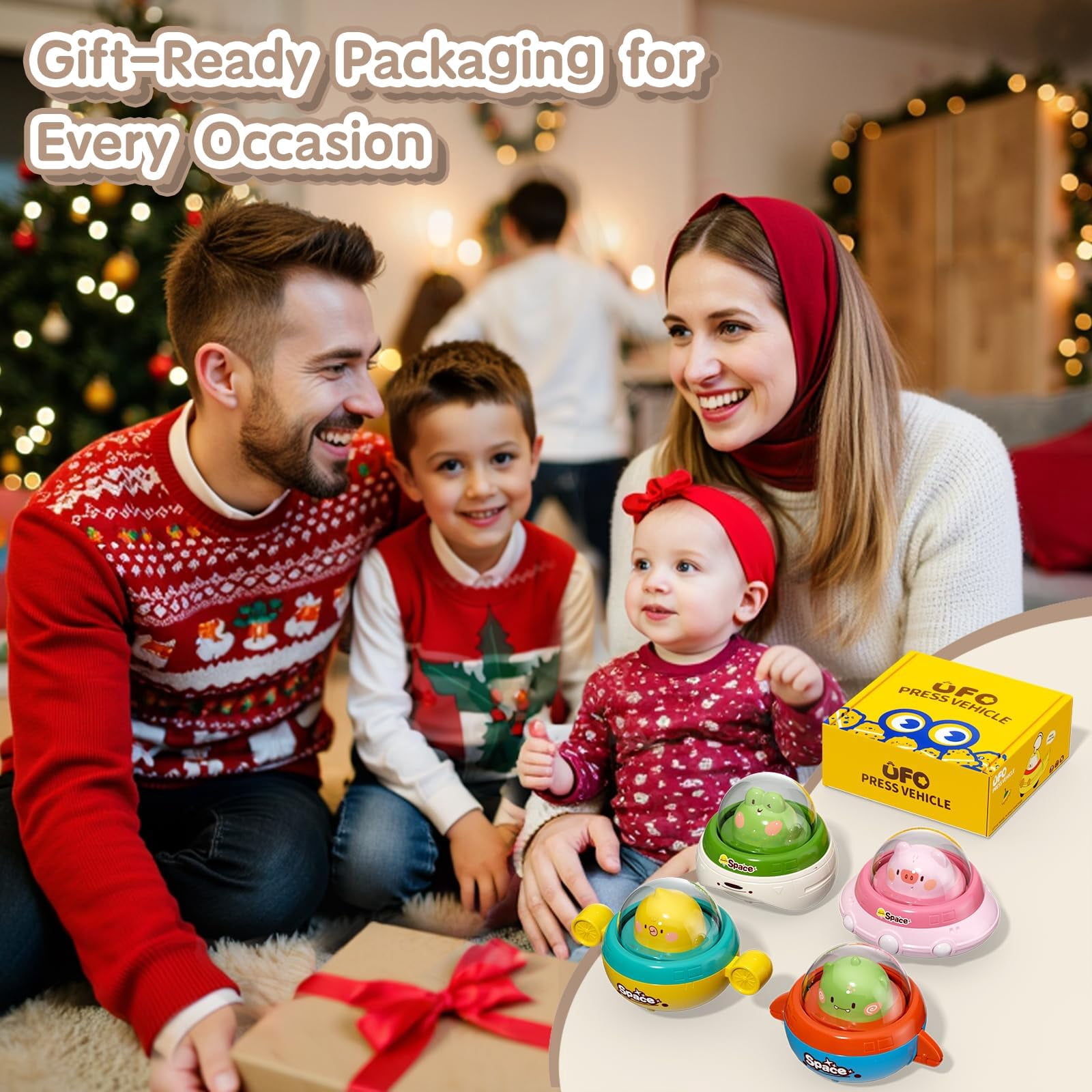 Dimoarch Press and Go Toy Cars for Toddlers, Interactive Push Vehicle Set (Blue, 1 Pack) 0nri7