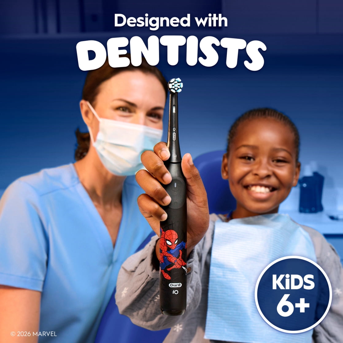 Oral-B iO Kids Rechargeable Electric Toothbrush (Spiderman, 1 Count) 8n2ra