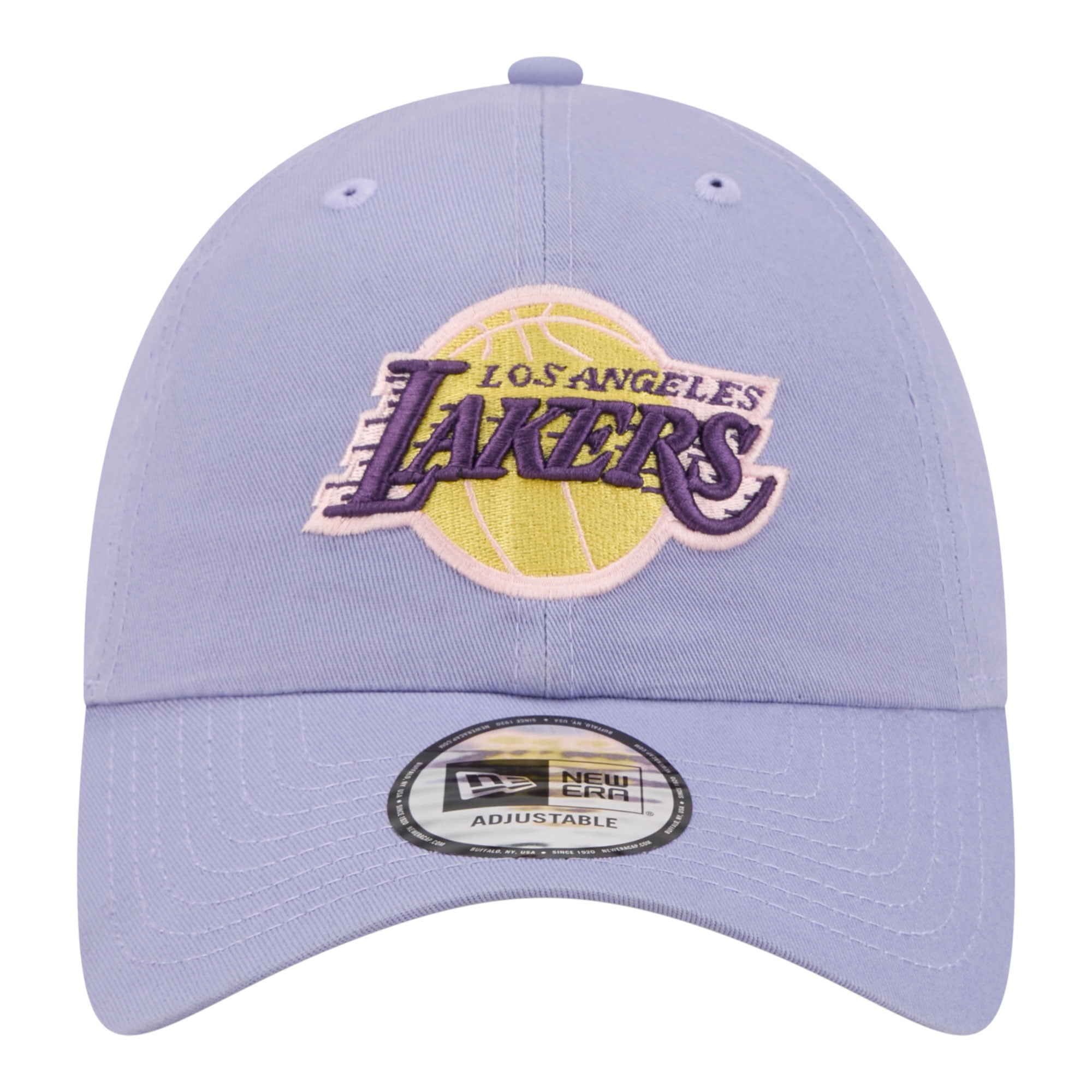 New Era Los Angeles Lakers Casual Classic Adjustable Hat (Lavender, One Size) qse5v
