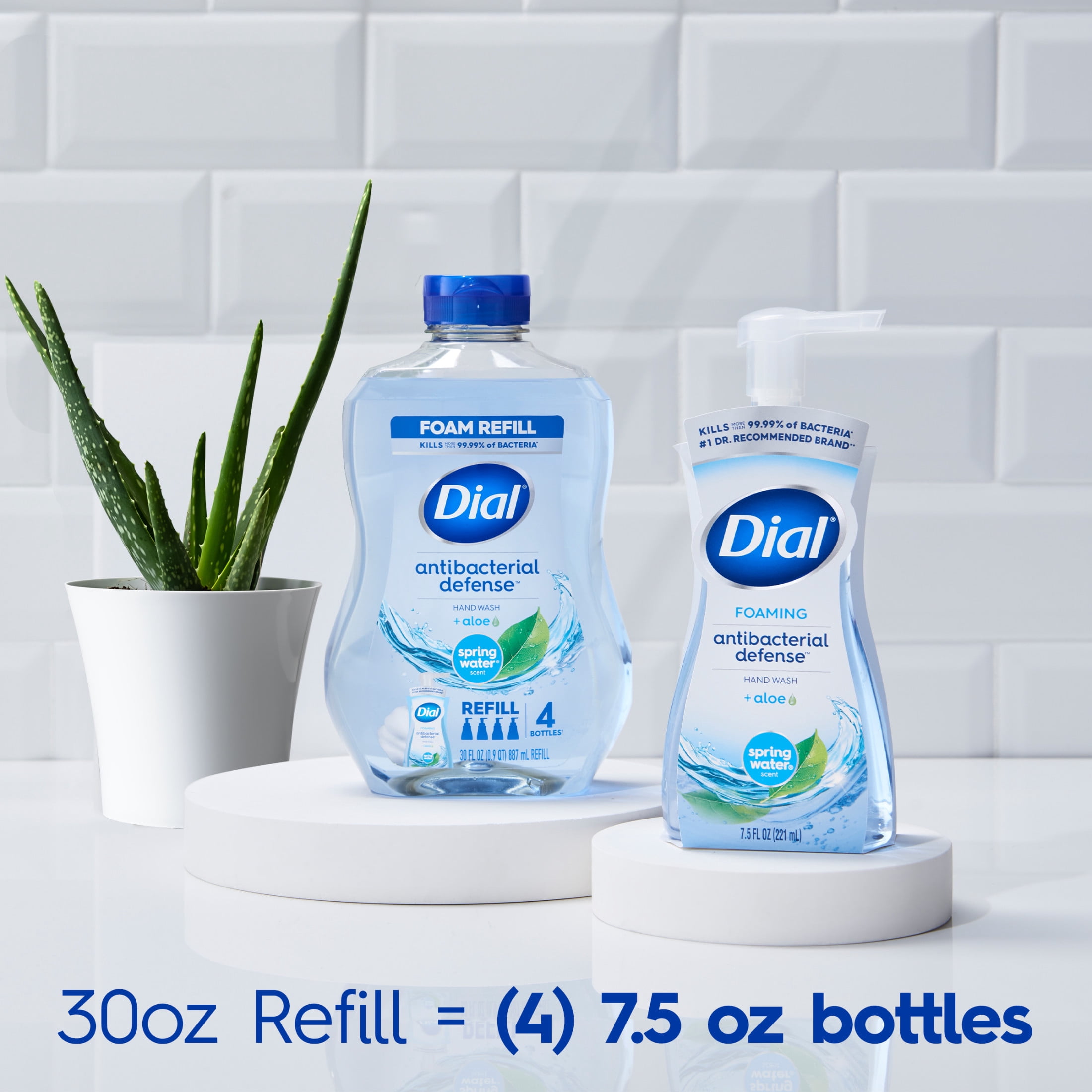 Dial Antibacterial Foaming Hand Soap, Spring Water Scent, Moisturizing Formula (7.5 fl oz) 6vh9f