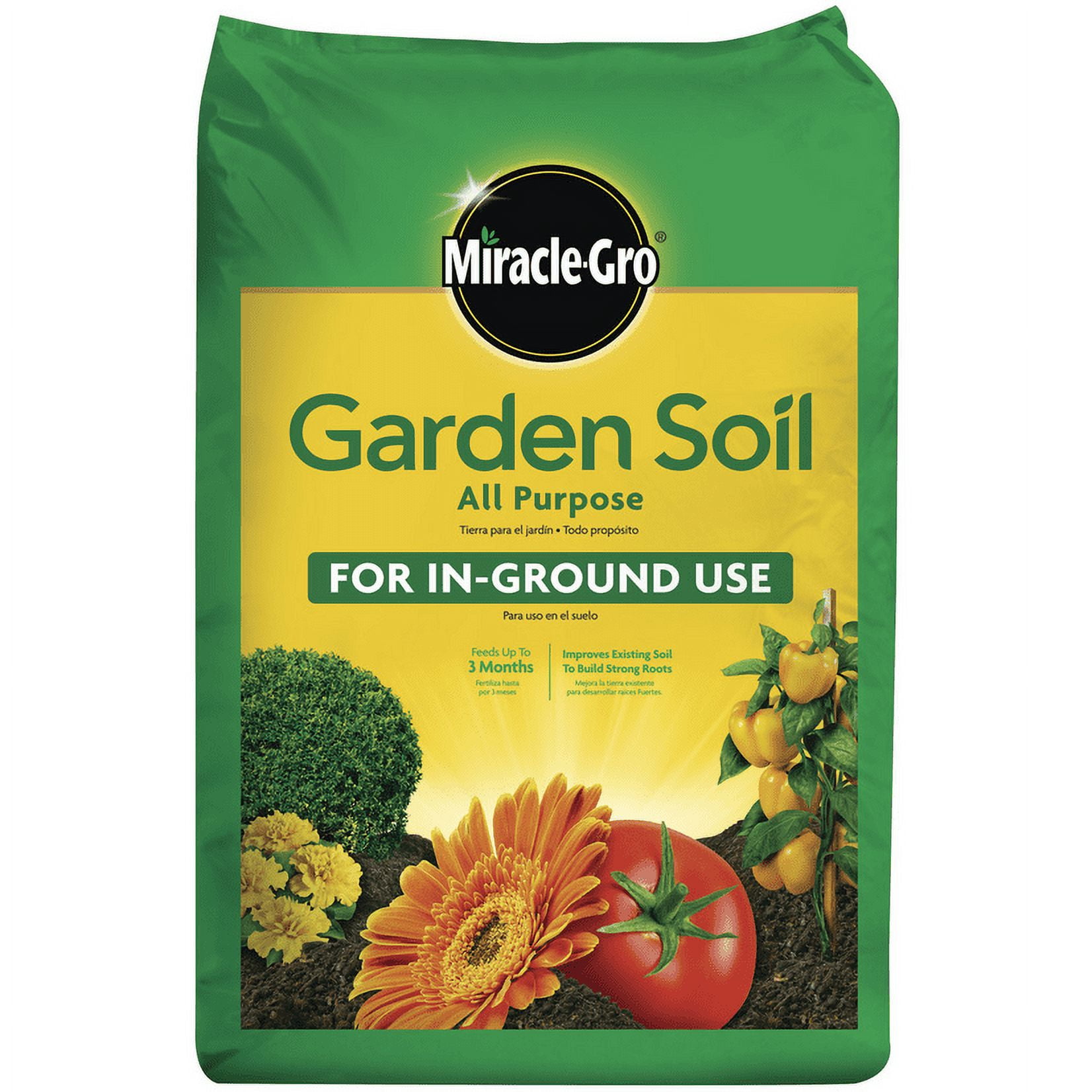 Miracle-Gro Garden Soil All Purpose, Nutrient-Rich Planting Mix for In-Ground Use (0.75 cu. ft.) r5ish