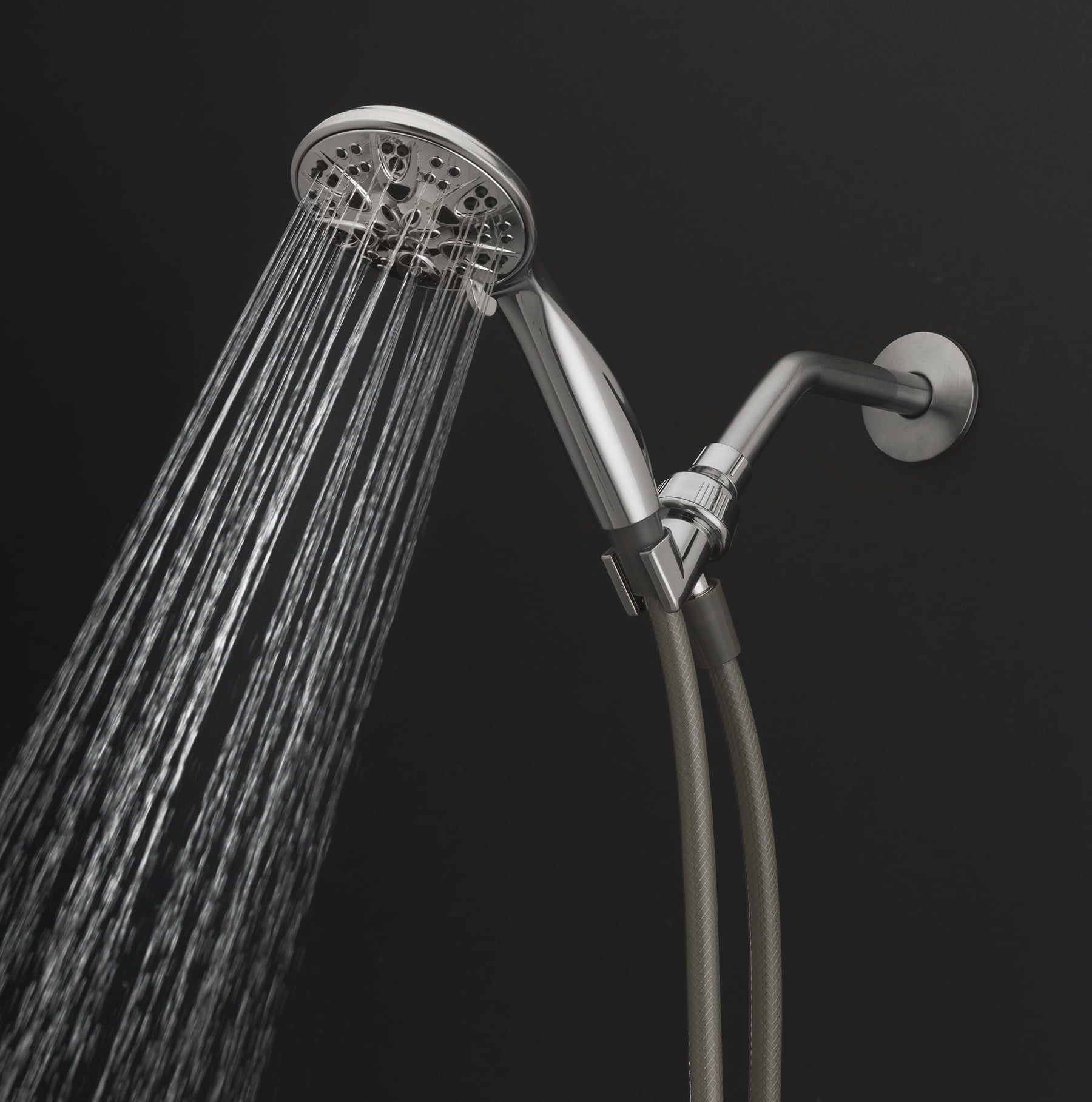 Mainstays 5-Spray Handheld Shower Head with 60 in. Hose (Brushed Nickel, 1.8 GPM) w4blf