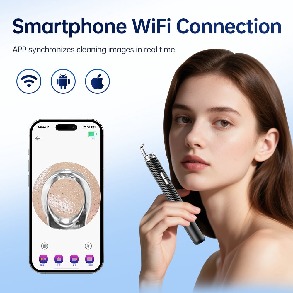 BearCris Visual Blackhead Remover with 1296P HD Camera and 50X Magnification (White, 1 Piece) s043j