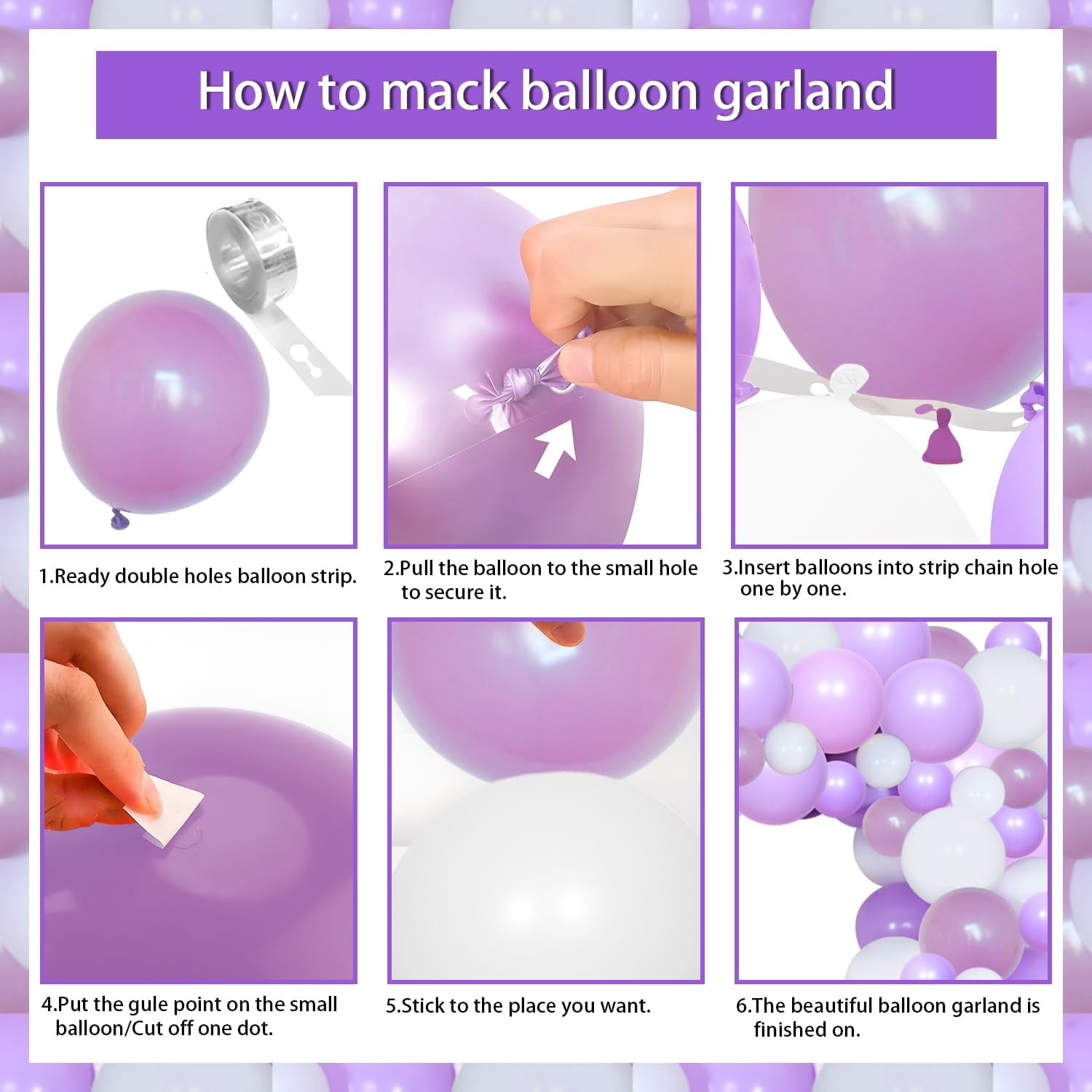 YO PERREO SOLA Lavender Bridal Shower Balloon Garland Arch Kit with Floral Backdrop (Purple, 71 Pieces) 4nf1f