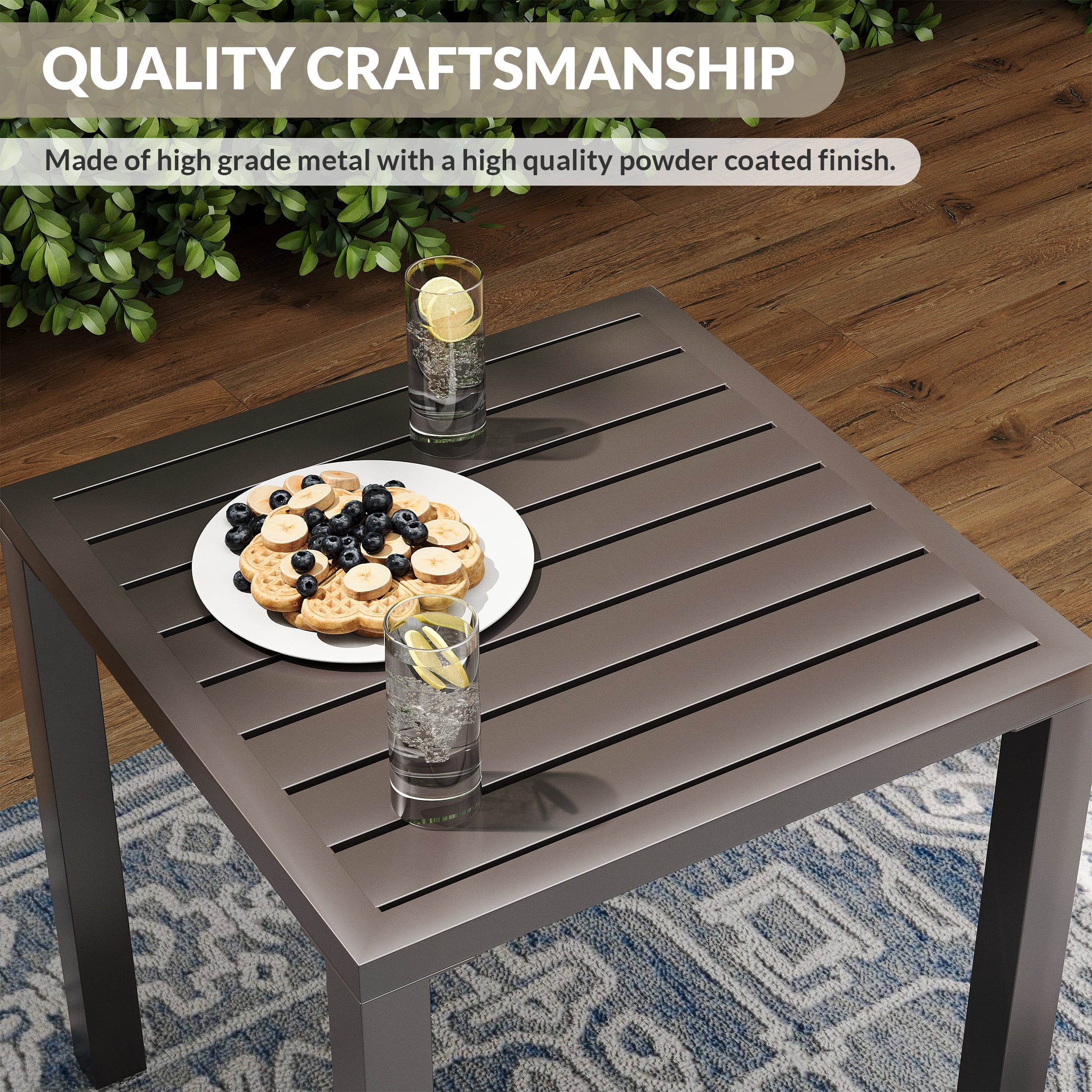UDPATIO 3-Piece Metal Patio Bistro Rocker Set, Heavy-Duty Outdoor Furniture with Thick Cushions (Beige, 3-Piece Set) r0c1x