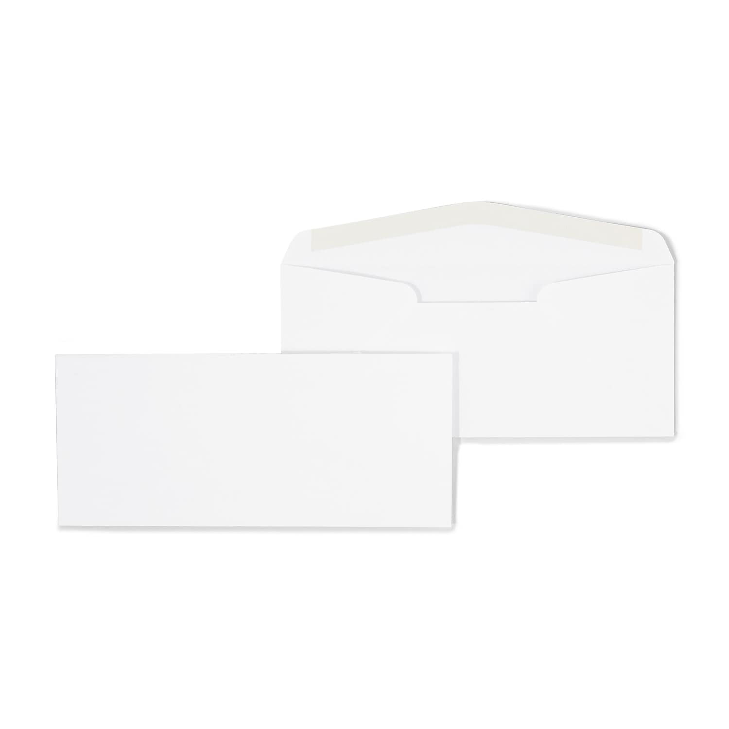 Staples #10 Business Envelopes, Diagonal-Seam Gummed Flap, White (500 Count, 4.125 in x 9.5 in) bwhwx