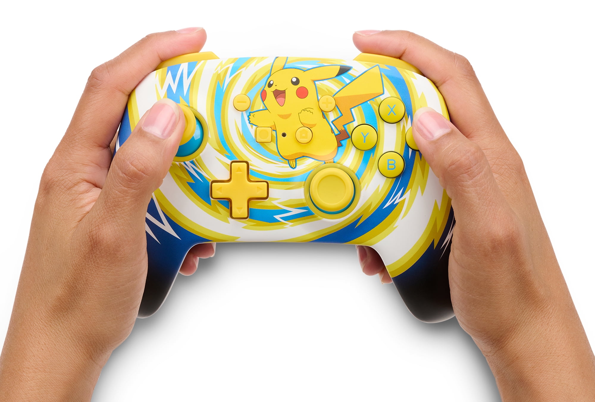 PowerA Enhanced Wireless Controller for Nintendo Switch - Pokémon Pikachu Vortex (Yellow, 10 ft) xytz2