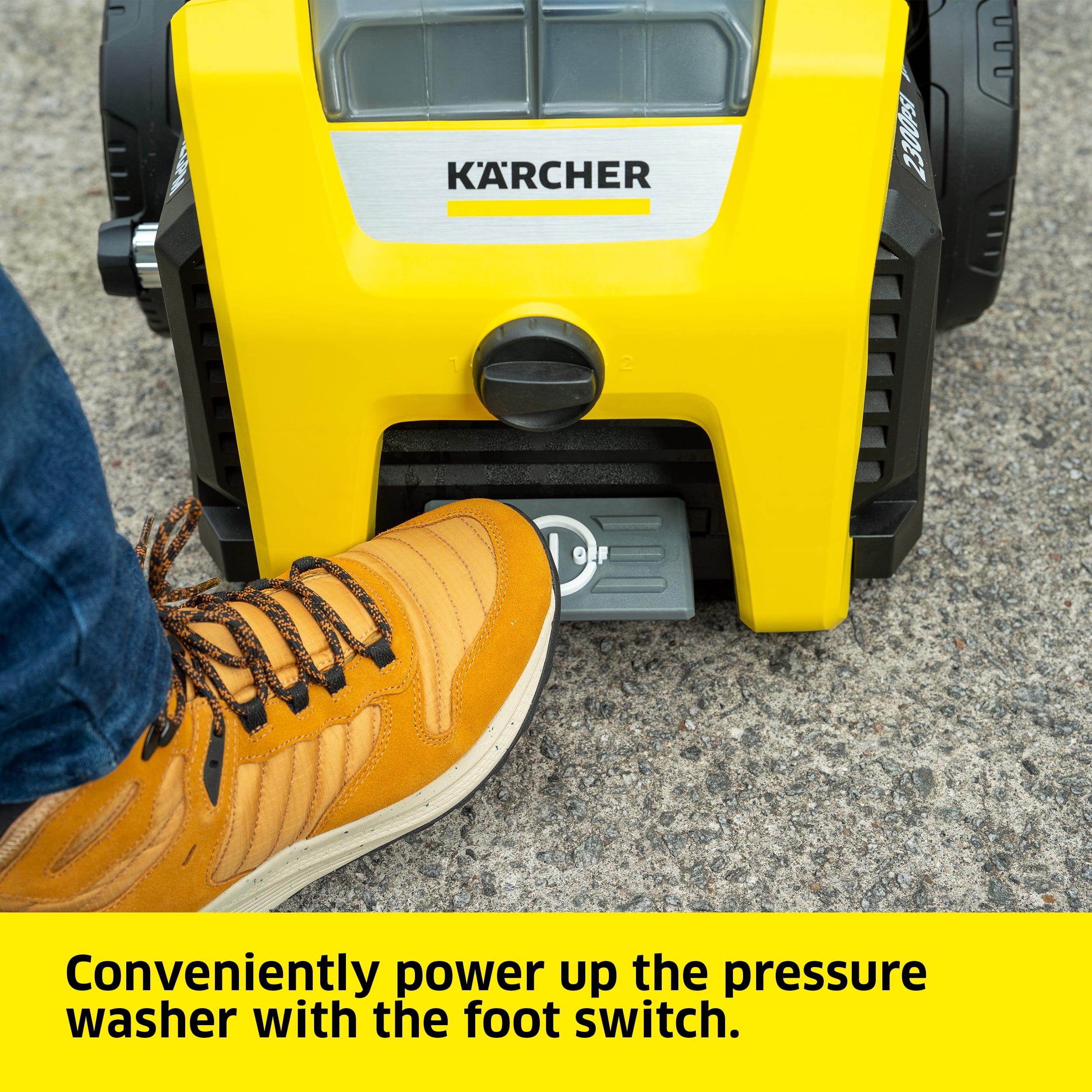 Karcher K2300PS Electric Pressure Washer with Hose Reel and 4 Spray Nozzles (2300 PSI, 1.2 GPM) u9vuo