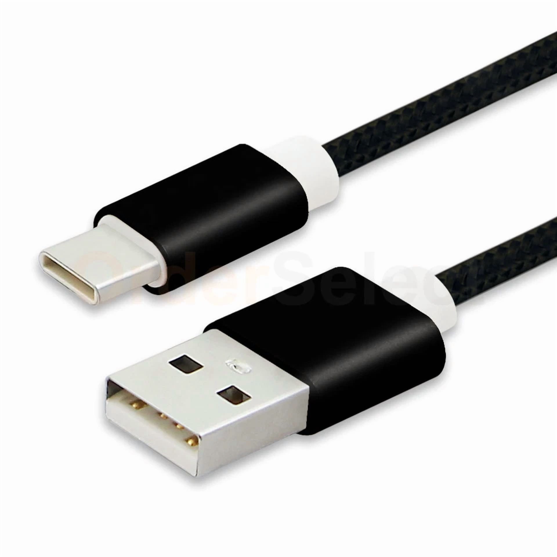 Knack USB-C Braided Charging Cable for Motorola Moto Z Play Droid (2-Pack, 6 ft) lucro