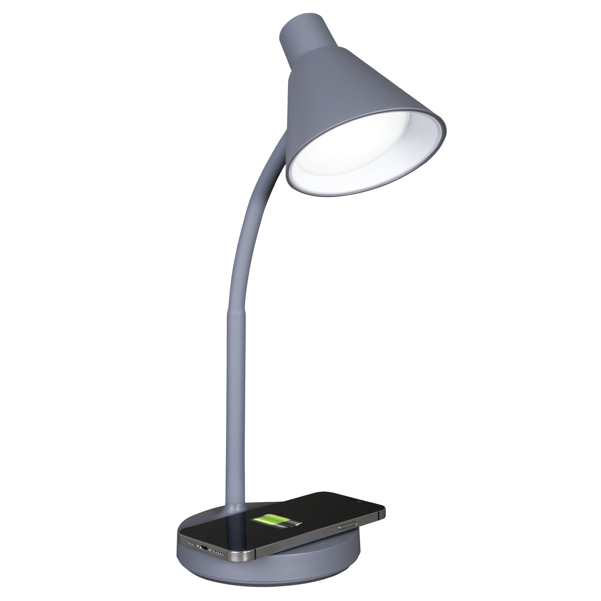 OttLite Twist LED Desk Lamp with Wireless Charging Pad (Adjustable Height, 3 Color Temperatures, 8.375 in to 16.875 in) tn7hj