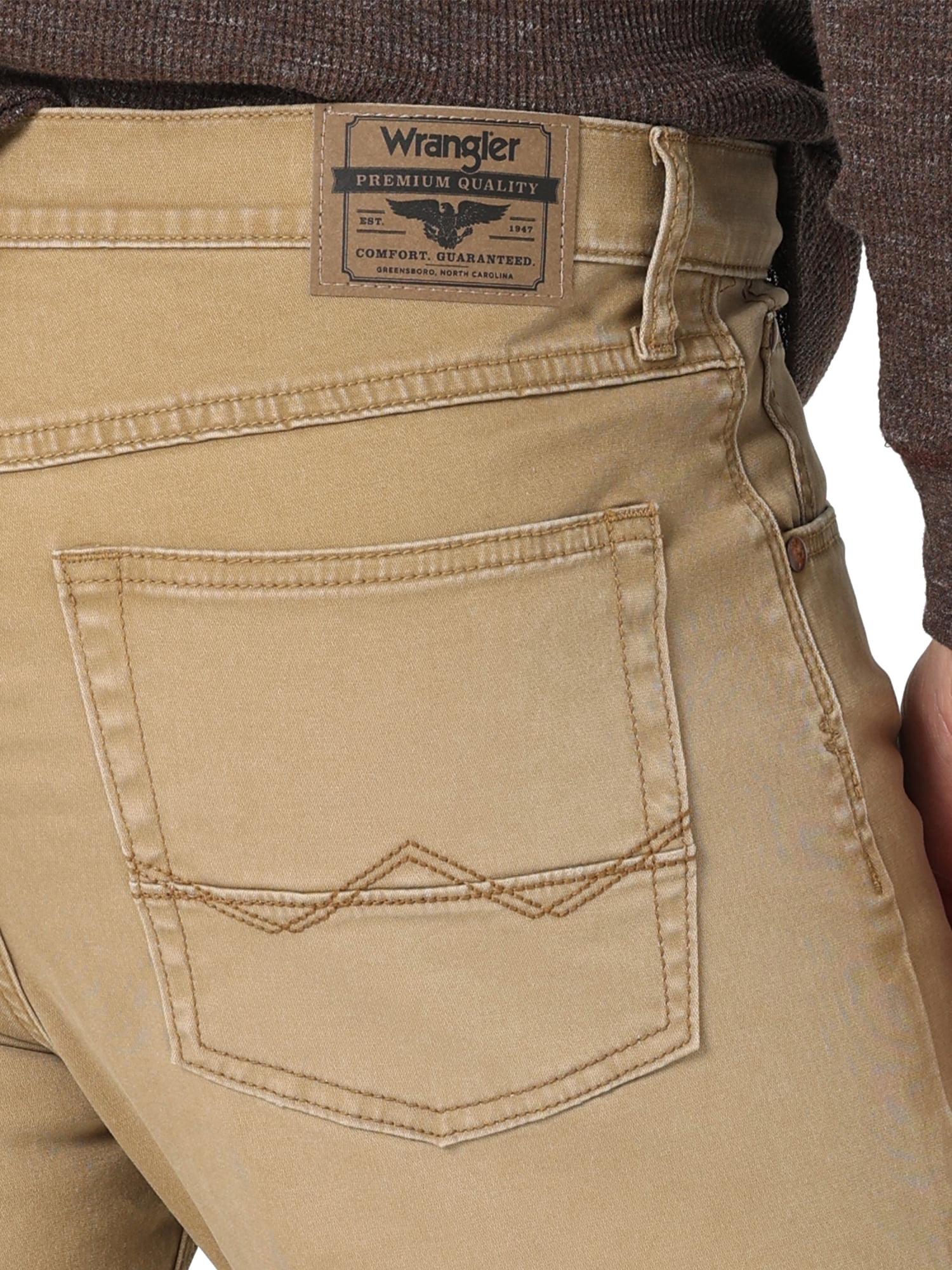 Wrangler Men's Slim Straight Fit Jean with Stretch (Brown, 32x30) 0pjie