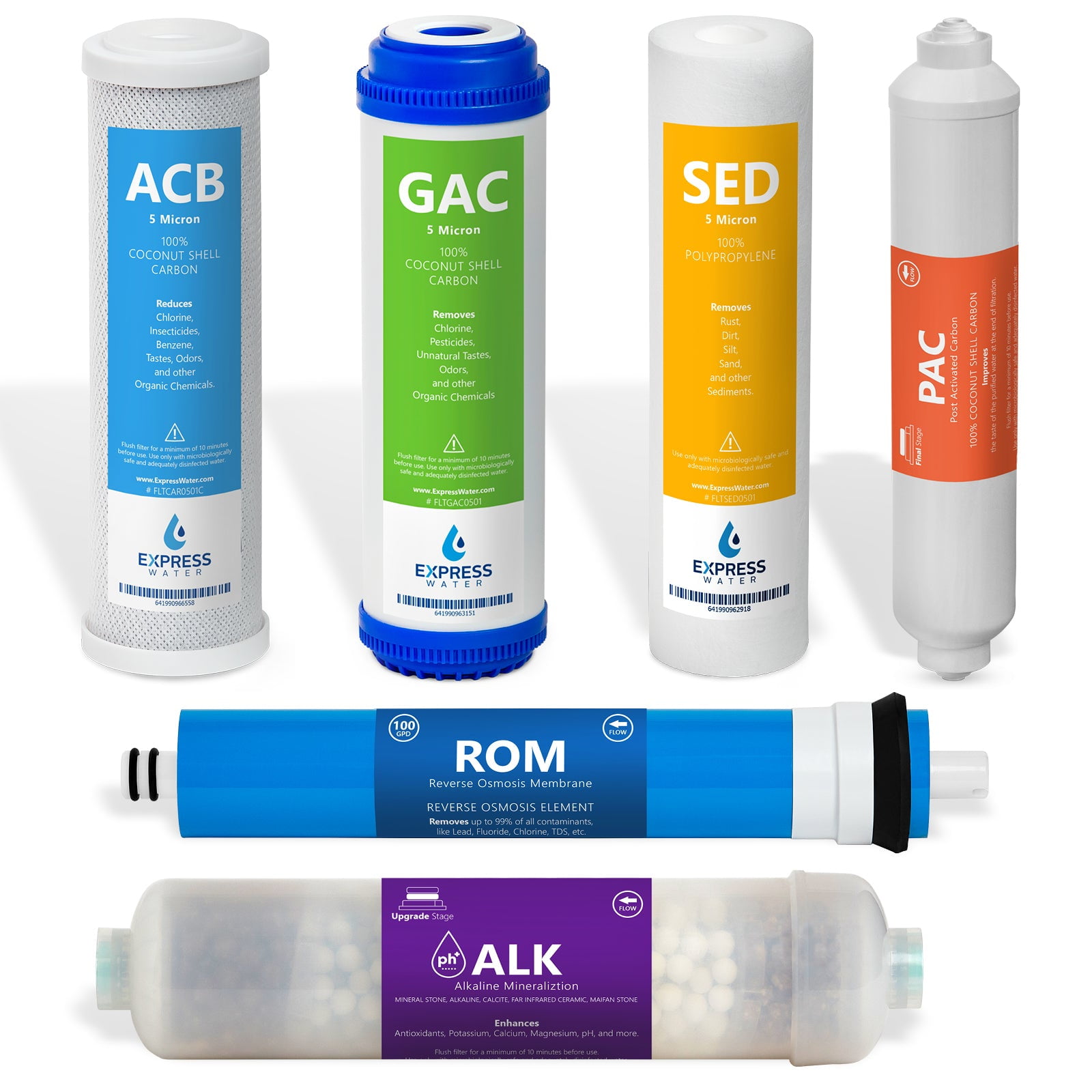 Express Water Alkaline Reverse Osmosis Replacement Filter Set (10 in) wc16s