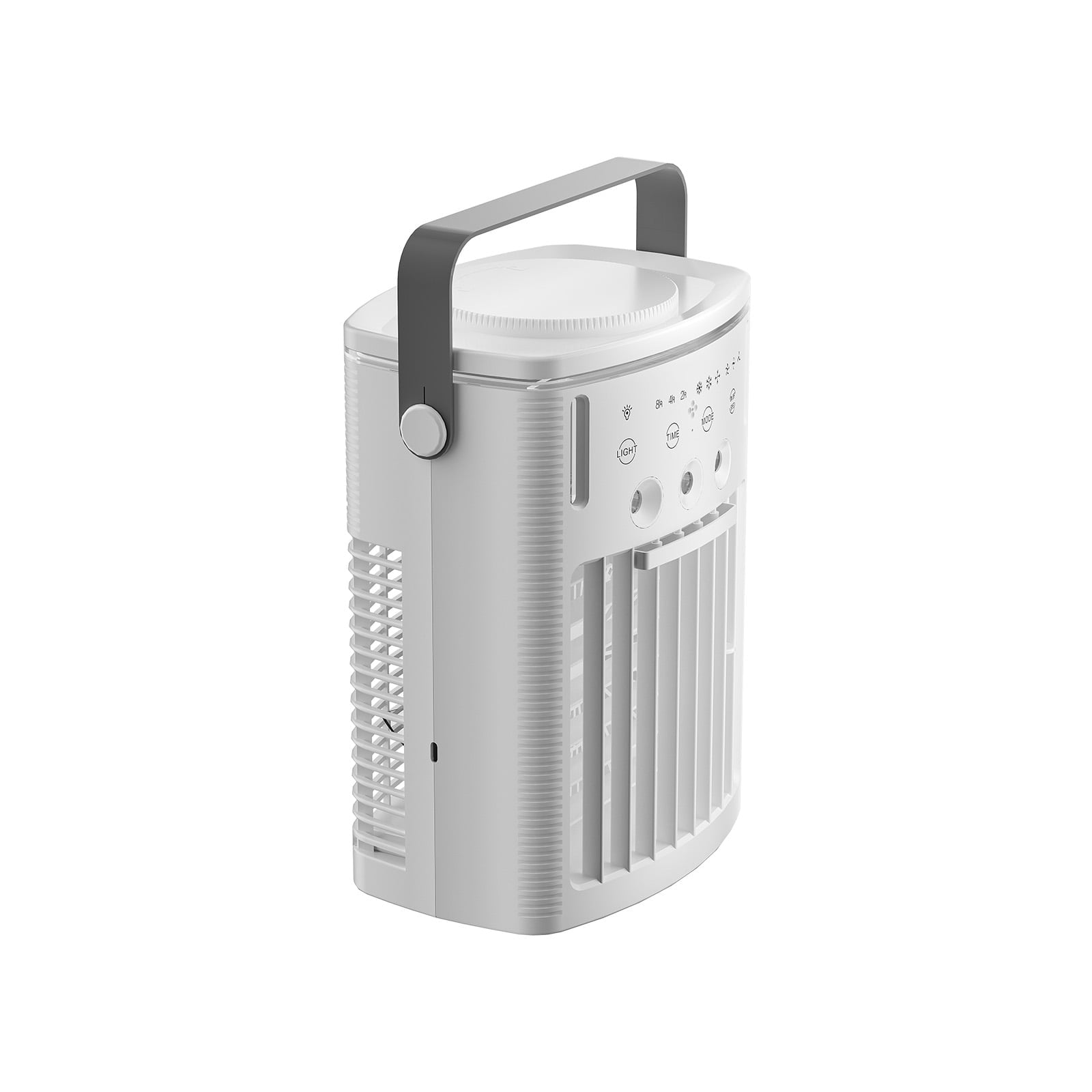 KFFKFF Compact Portable Air Cooler, 4-in-1 Desktop Cooling Fan with Remote Control and Humidifier (White, 33.8 fl oz) cih1n
