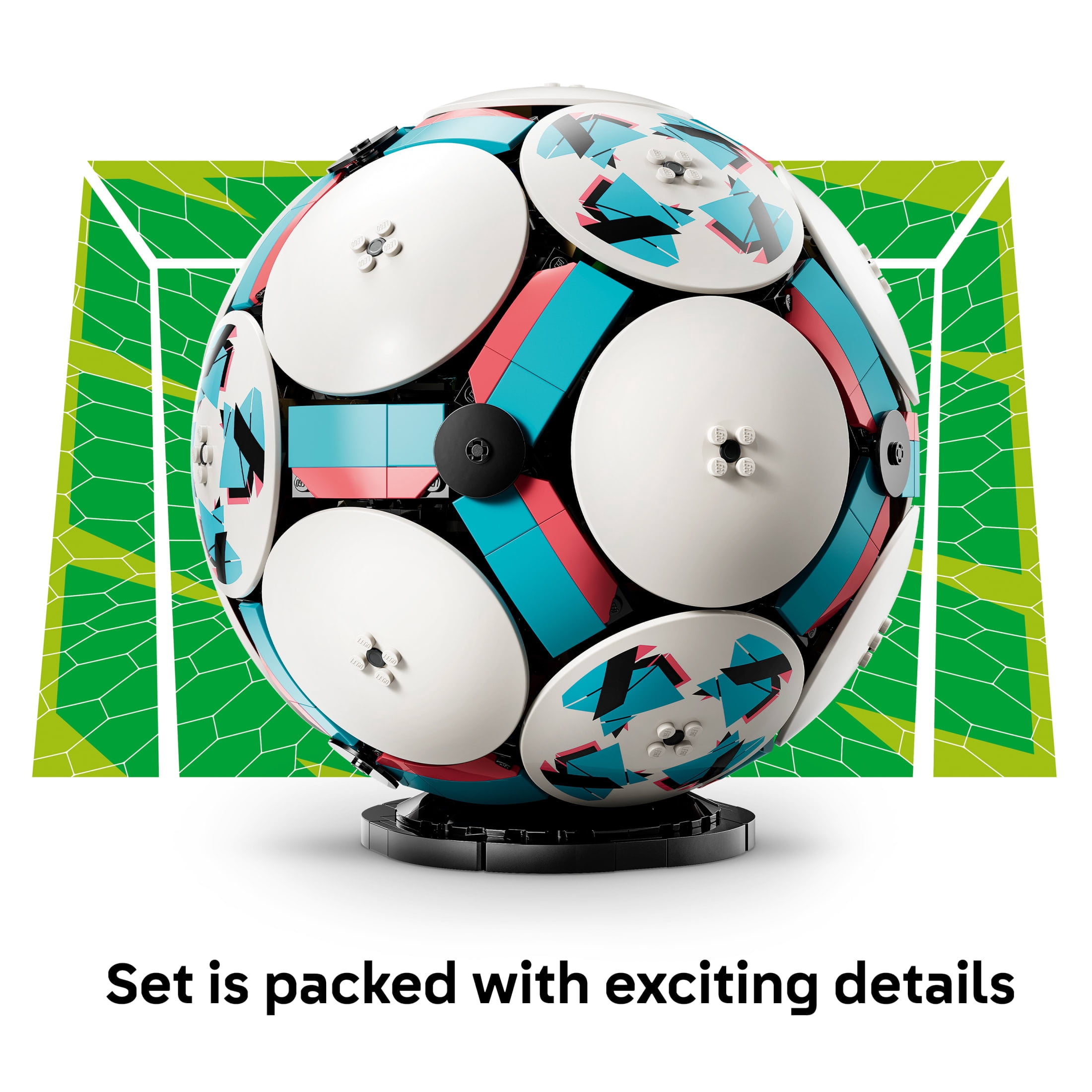 LEGO Soccer Ball Building Set, Collectible Sports Decor with Micro Stadium Display (8.5 in) rtqaz