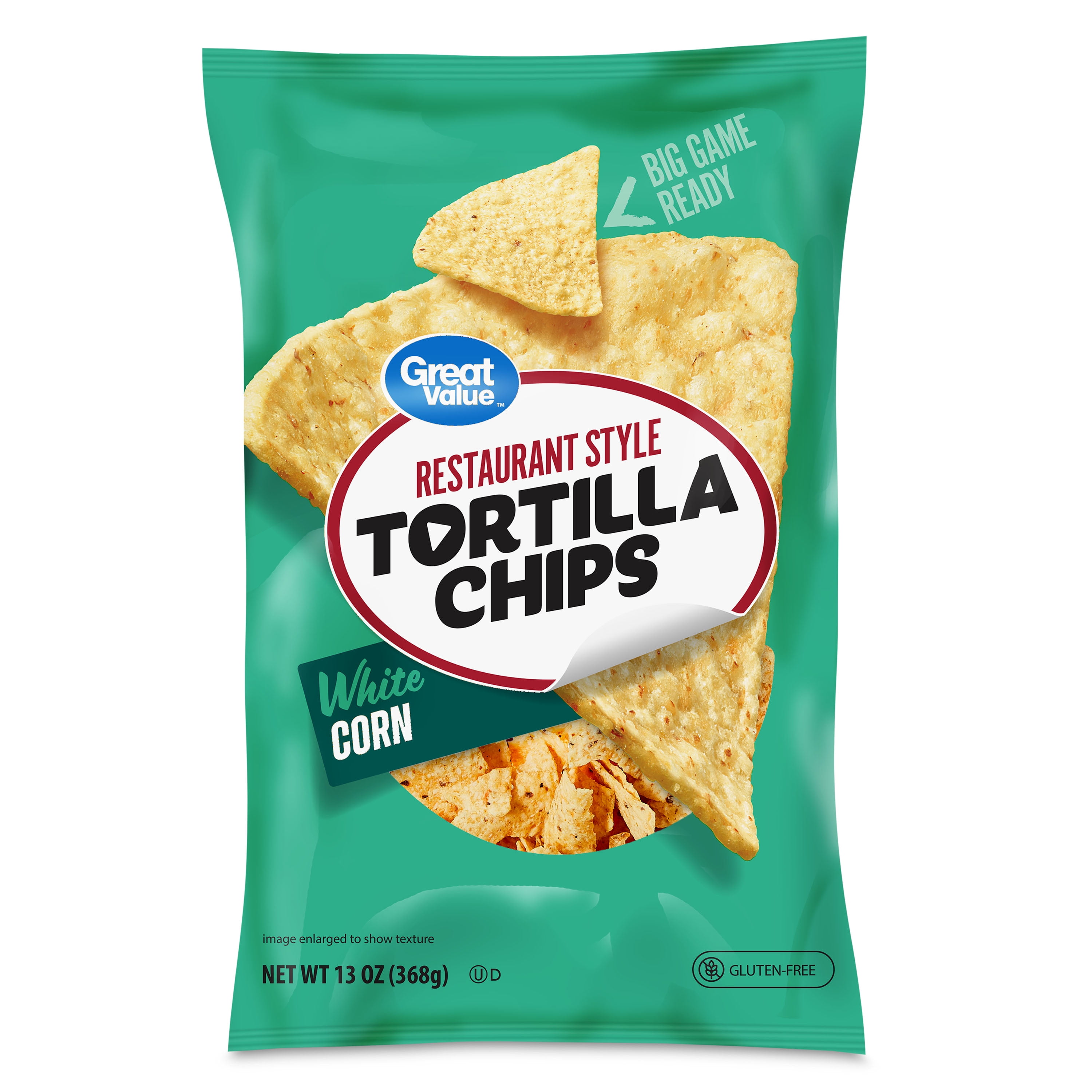 Great Value Restaurant Style White Corn Tortilla Chips (White, 13 oz) bmu7d