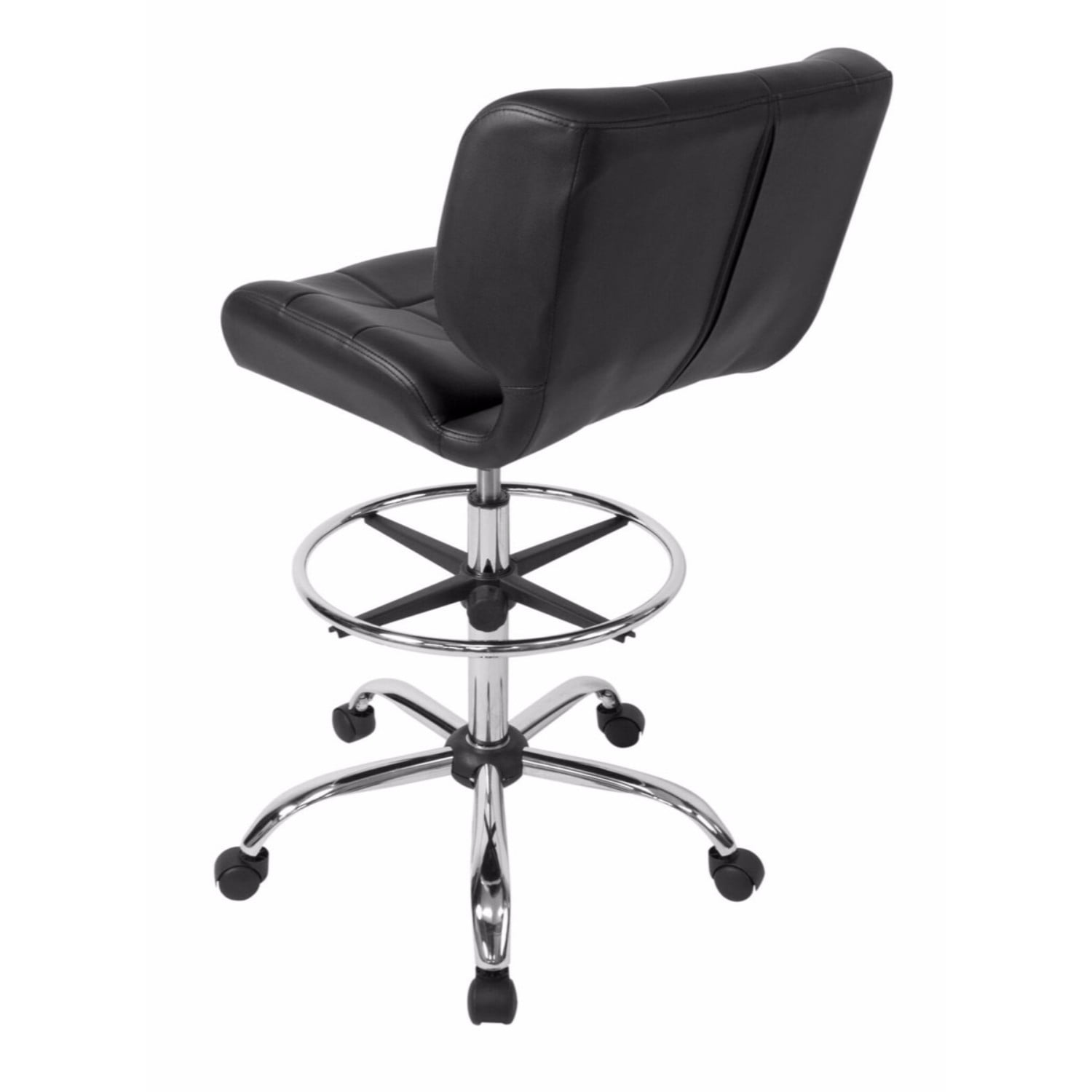 Studio Designs Height Adjustable Swivel Drafting Chair with Footring (Black, 24.5 in W x 24.5 in D x 41 in H) rbug7