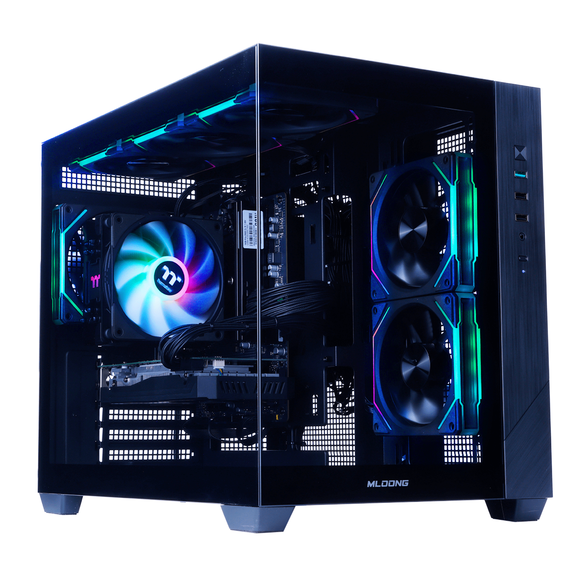 Mloong Gaming Desktop PC (AMD Ryzen 5 5500, Radeon RX 6500 XT 4GB, 16GB RAM, 500GB SSD, Windows 11, Black) 2qjkb