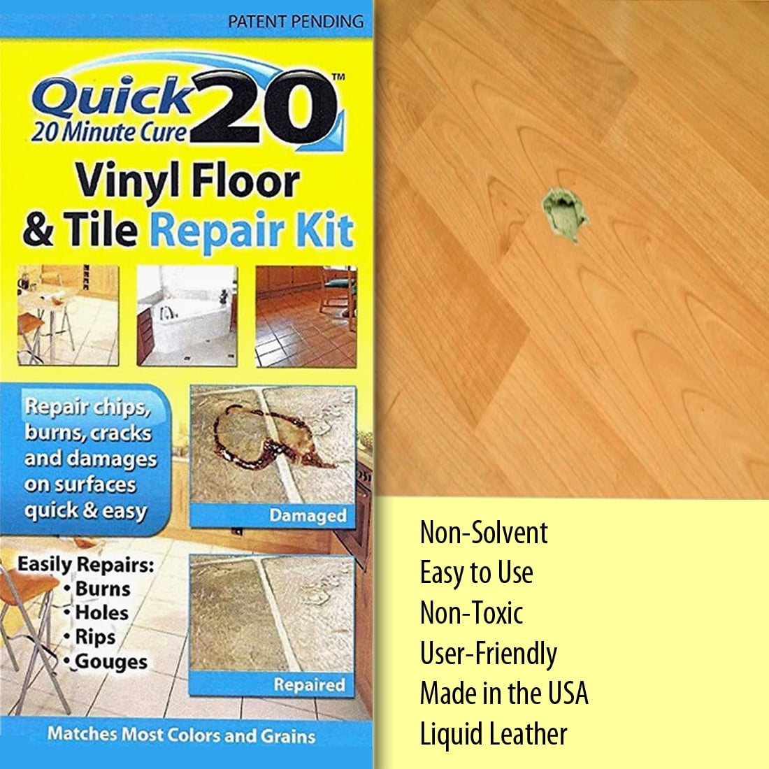 Liquid Leather Vinyl Floor and Tile Repair Kit (White, 1 Kit) 1cdtf