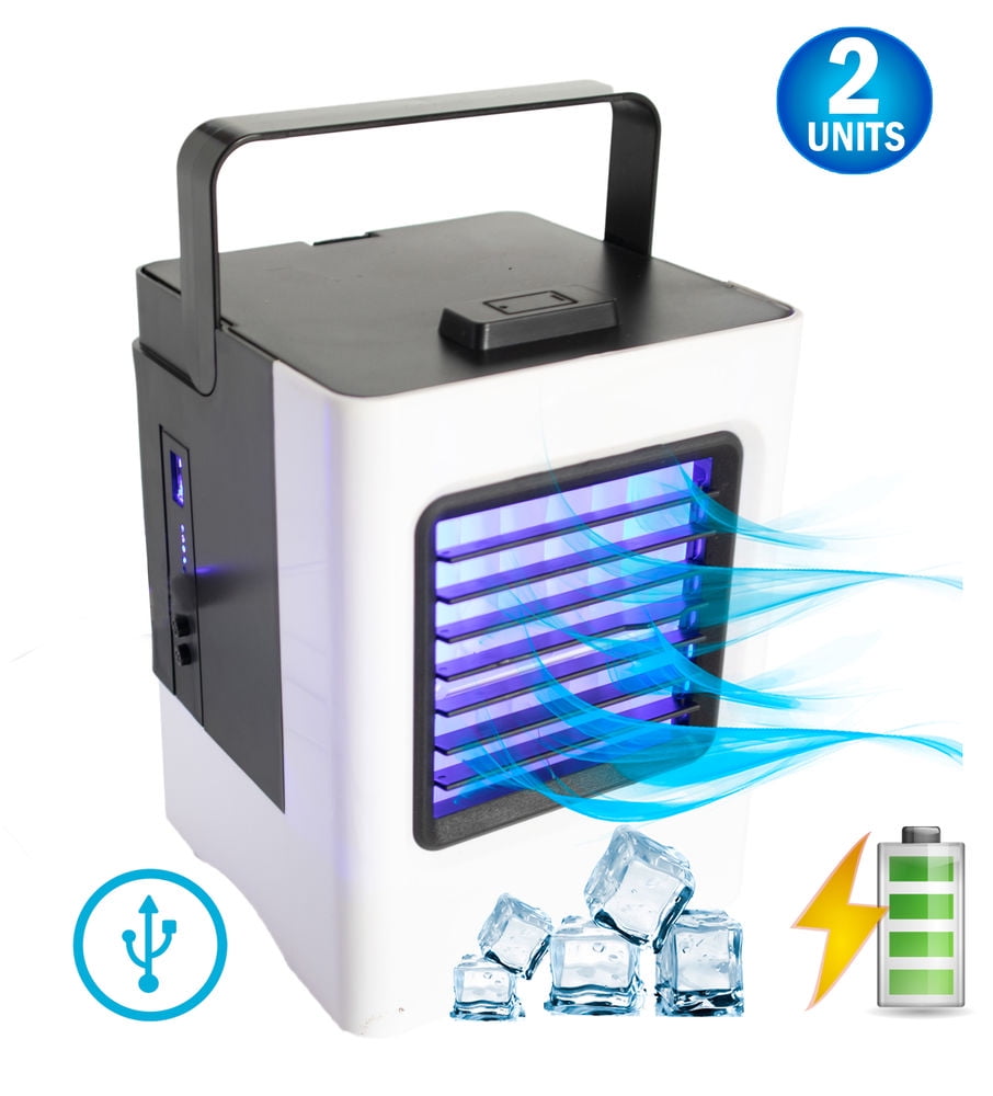5 Star Super Deals Portable Evaporative Air Cooler and Humidifier Fan (Black, 2 Pack) izlk2