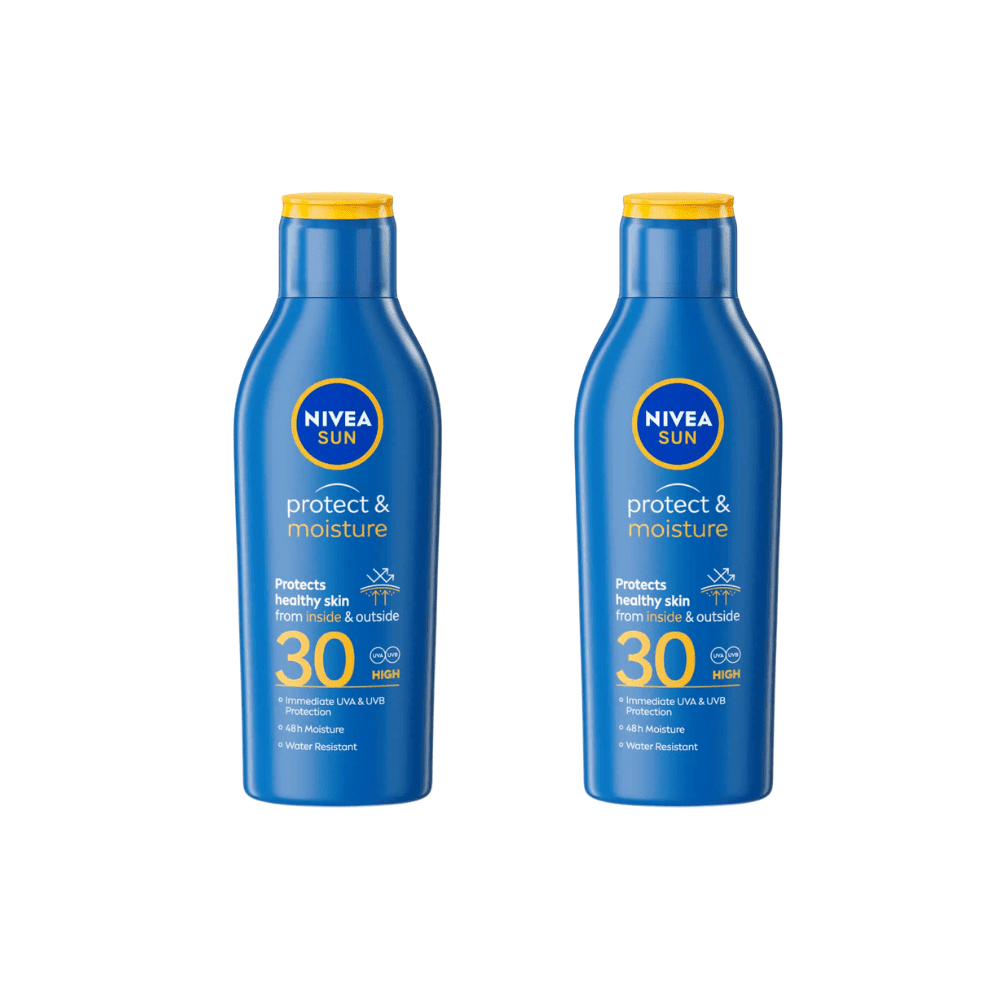 Nivea Sun Protect & Moisture Sun Cream Lotion SPF30 Broad Spectrum UVA/UVB Protection (White, 13.5 fl oz, 2 Pack) cfp7f