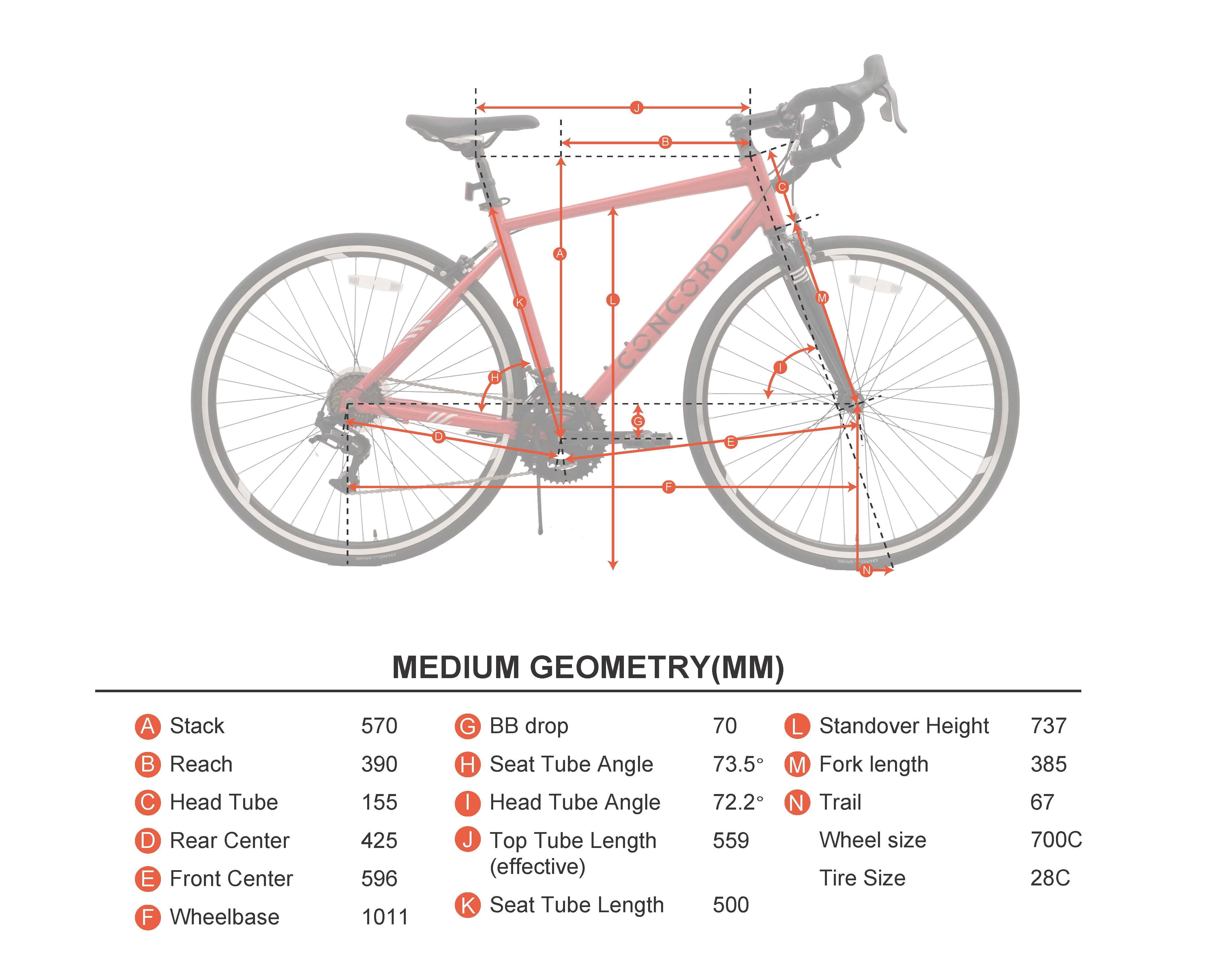 Concord Alaris 700C Road Bike (Red, Medium) 8lb4c