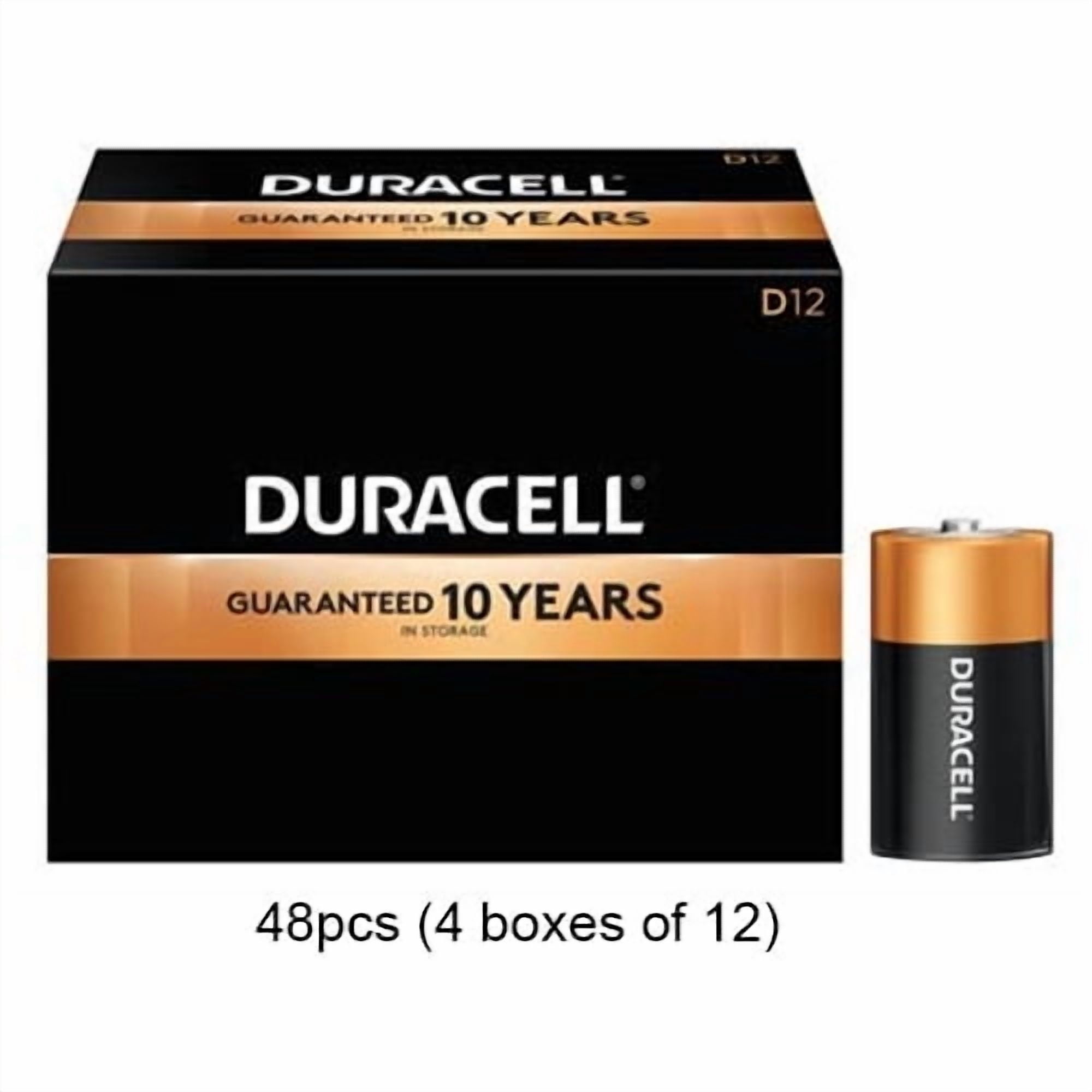 Duracell CopperTop Alkaline D Batteries (Long-Lasting Power, 48-Pack) 5gfth