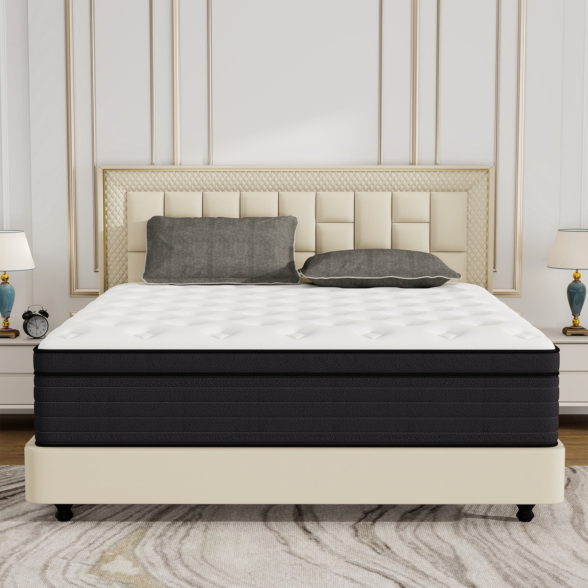 Yilicy 12 inch Queen Mattress, Gel Memory Foam & Spring Hybrid Medium Comfort Mattress (Queen, 12 in) hngg0
