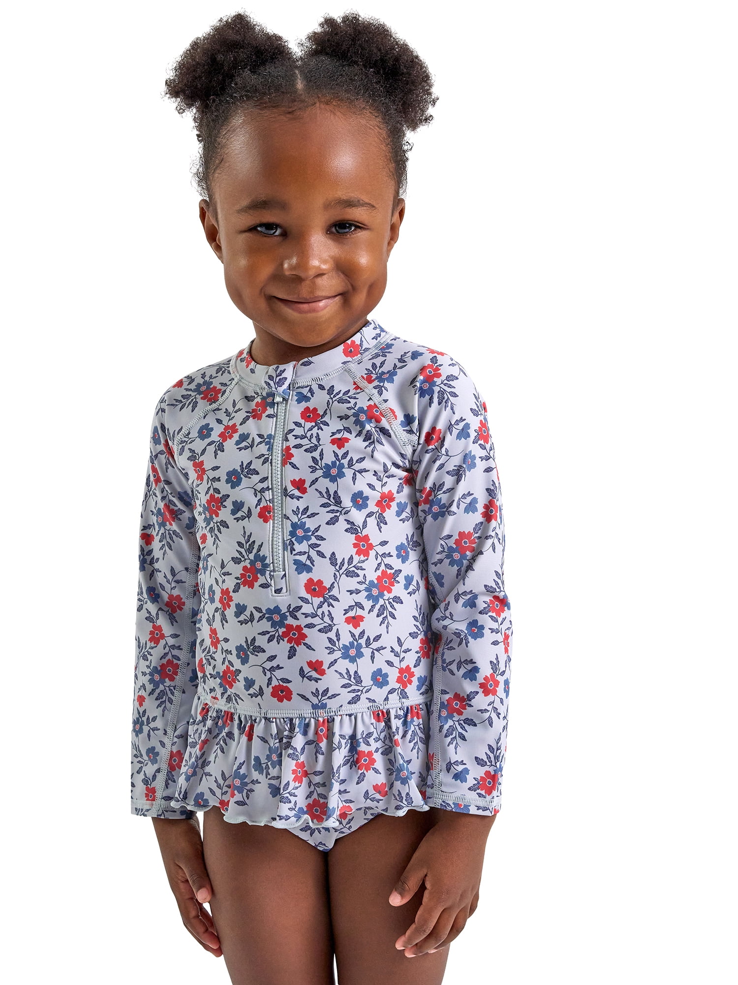 Modern Moments by Gerber Baby and Toddler Girl Rashguard with Ruffles (Pink, 3M) 72yos