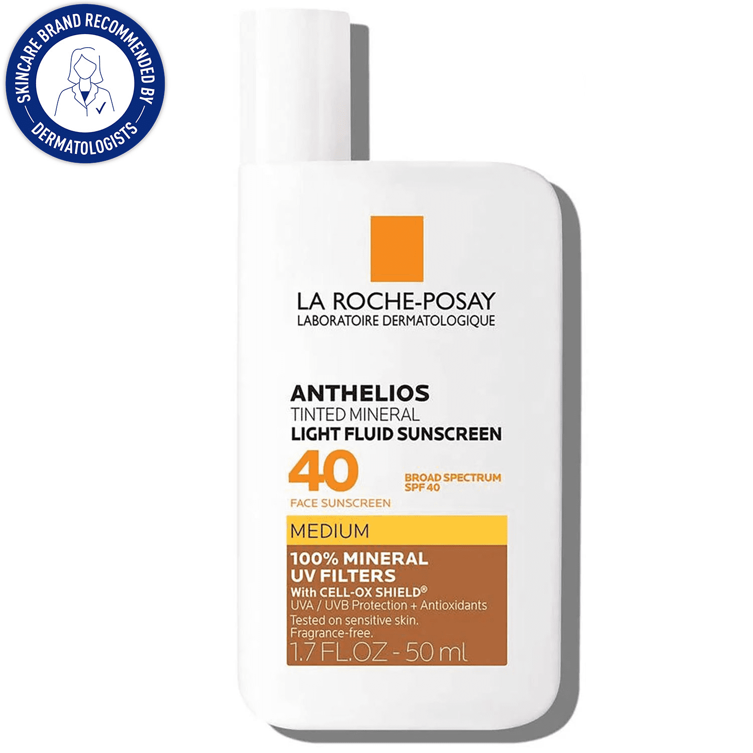 La Roche-Posay Anthelios Tinted Mineral SPF 40 Sunscreen Fluid (Medium, 1.7 fl oz) 1h9dx