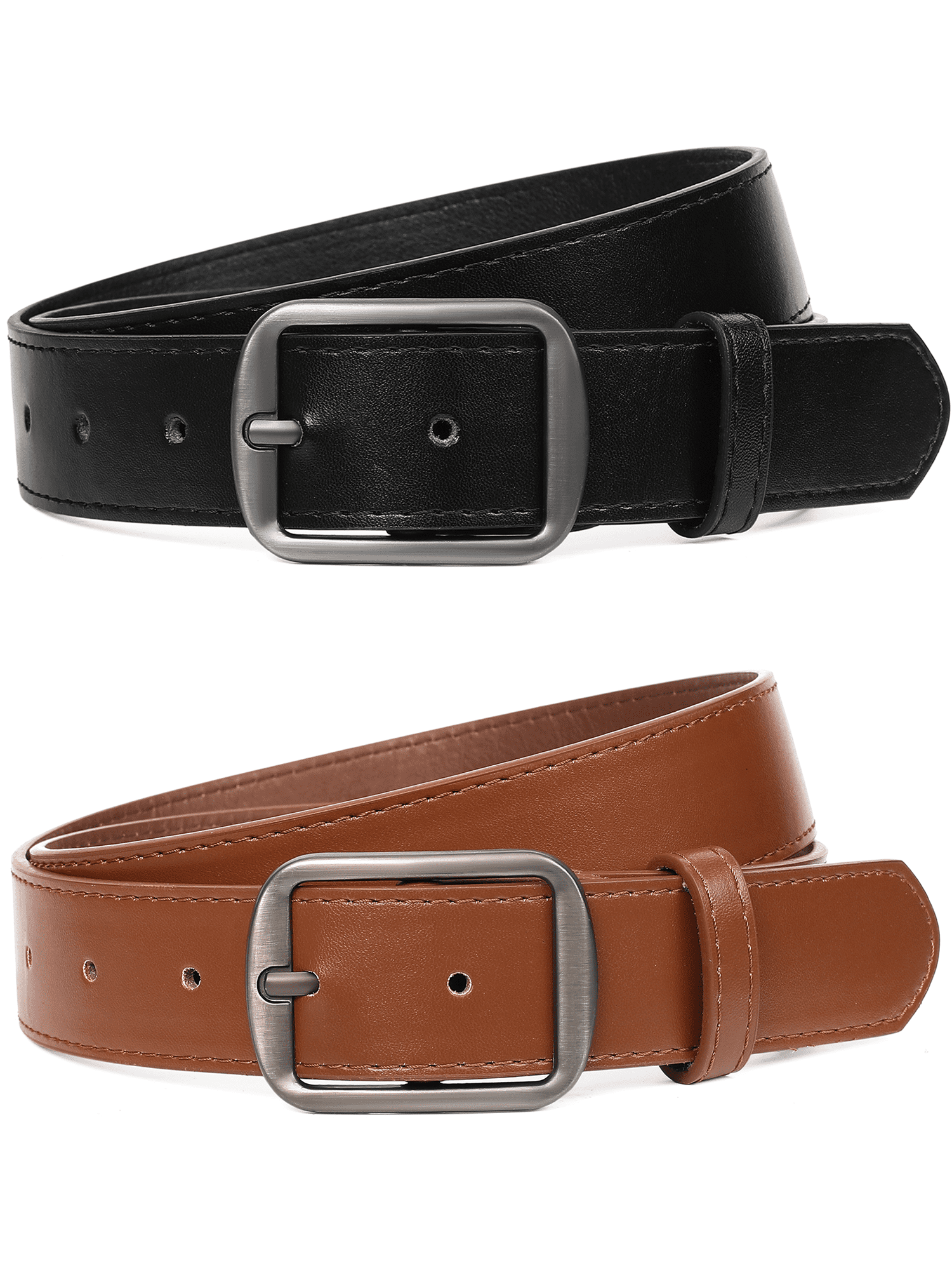SENDEFN Women's Soft Leather Belt for Jeans and Dresses (Brown, 41.3 in) 0dkhe