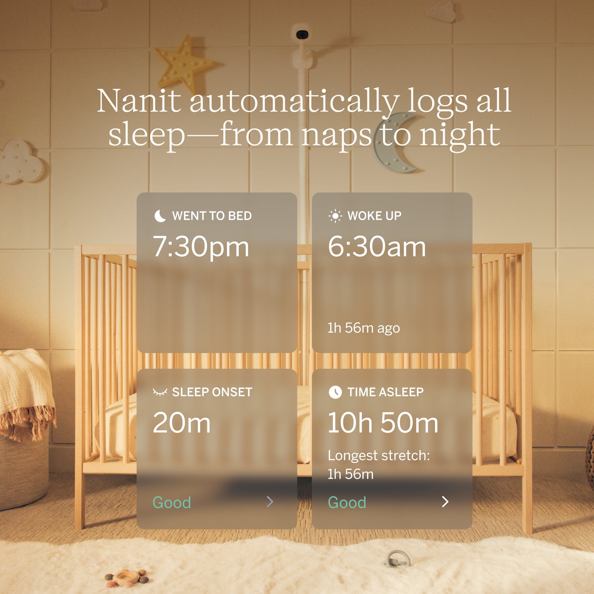 Nanit Pro Baby Monitor Bundle with Wall Mount (White, 1 Pack) stpqk - Image 6