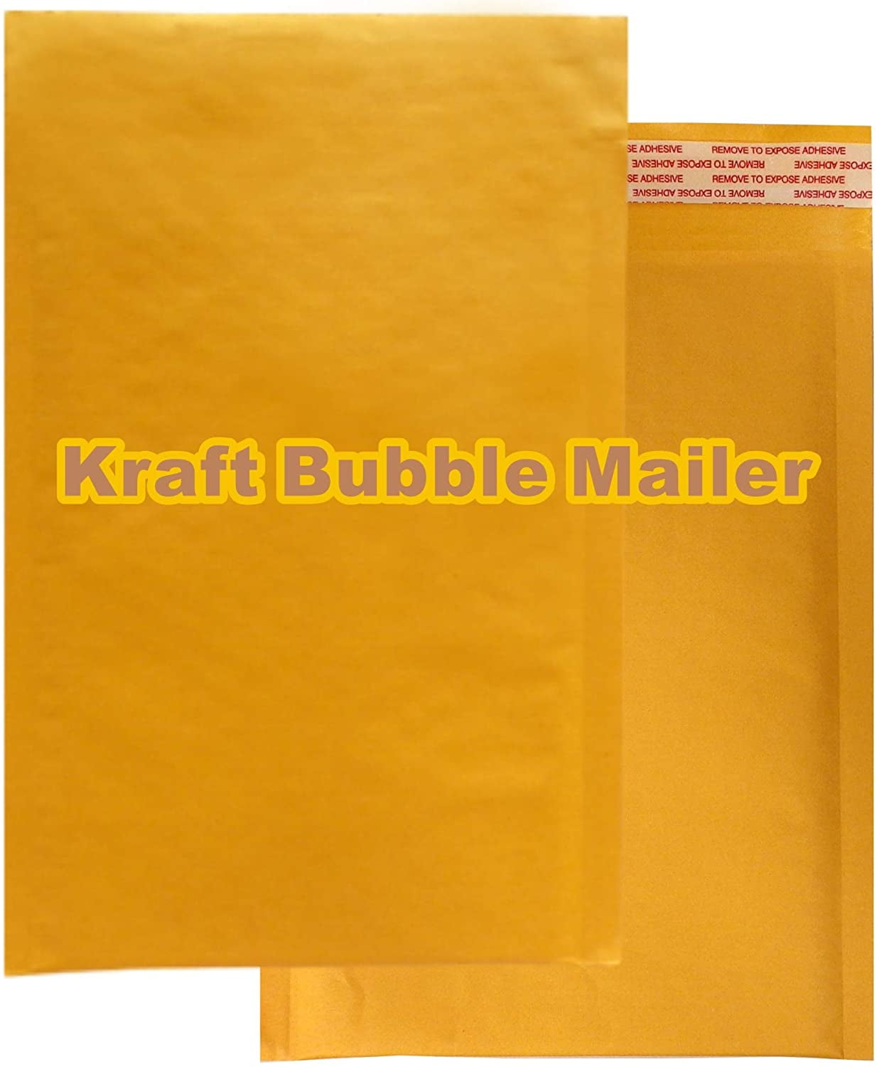 Yens Kraft Bubble Mailers, Protective Shipping Envelopes for Packaging (Yellow, 14.25 in. x 19 in., 5-Count) 4tes1