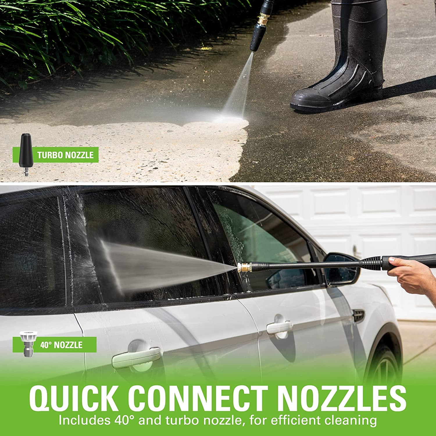 Greenworks 1800 PSI Electric Pressure Washer with Turbo Nozzle (1.1 GPM) xden7