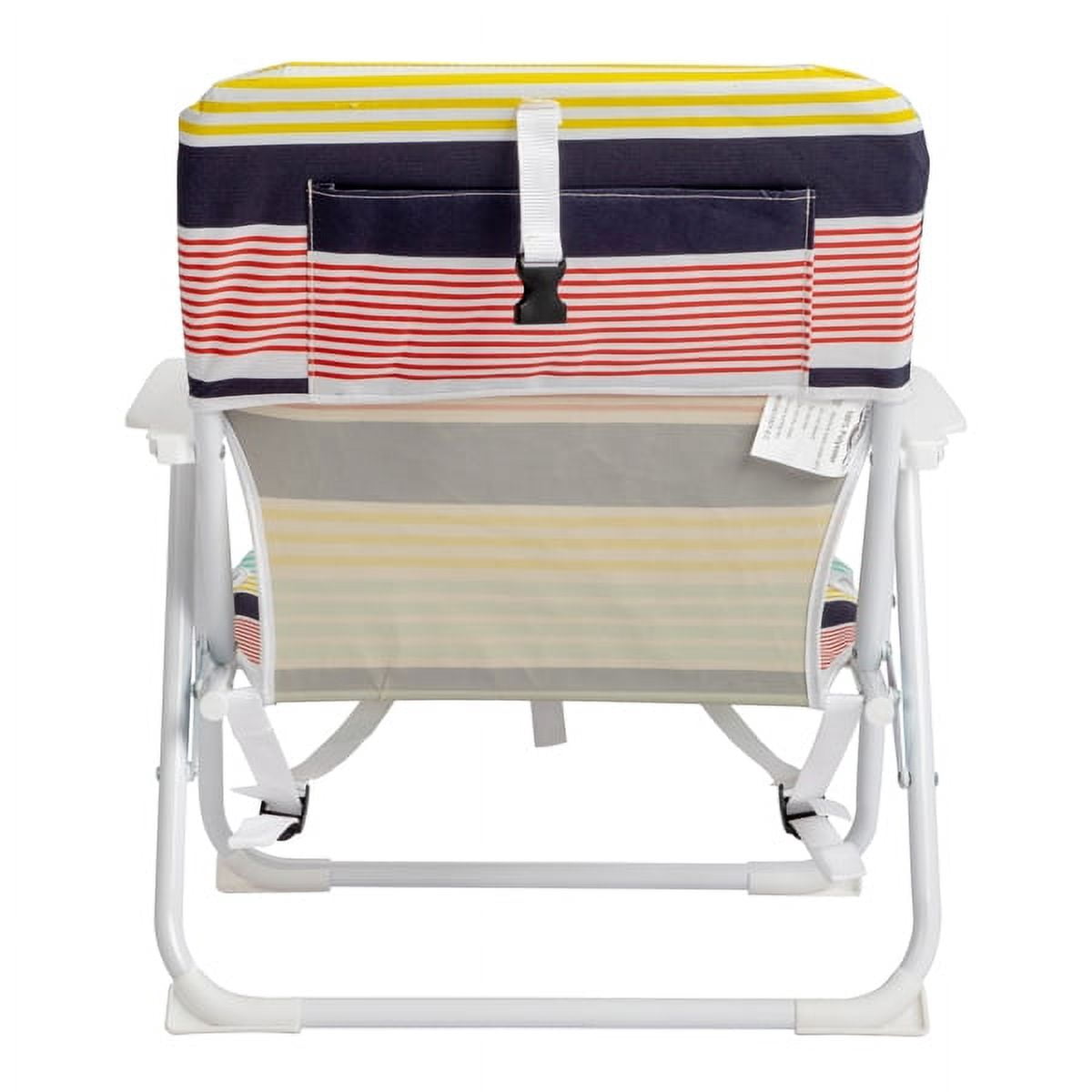 AsterOutdoor Portable Folding Beach Chair with Iron Frame (White, 220 lb Capacity) u7xr0